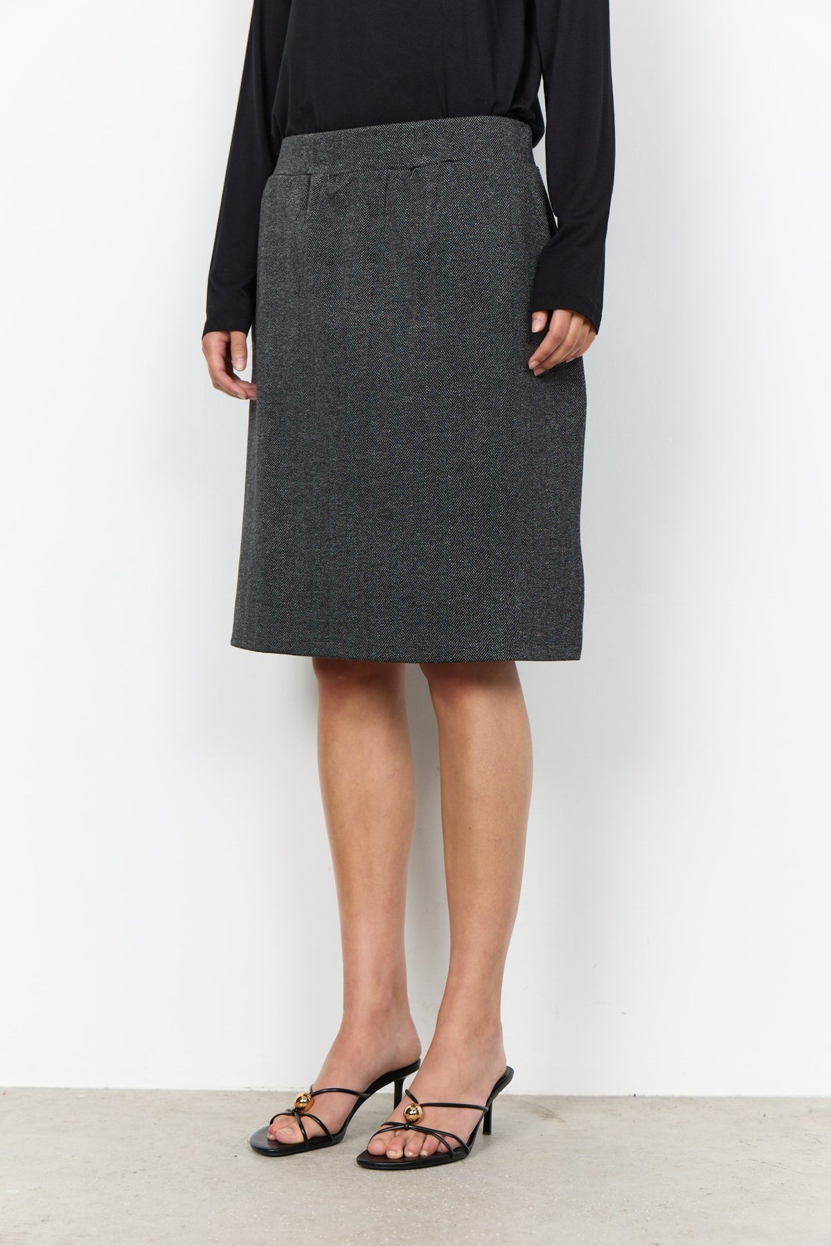 Soya Concept Damen Rock Black Combi