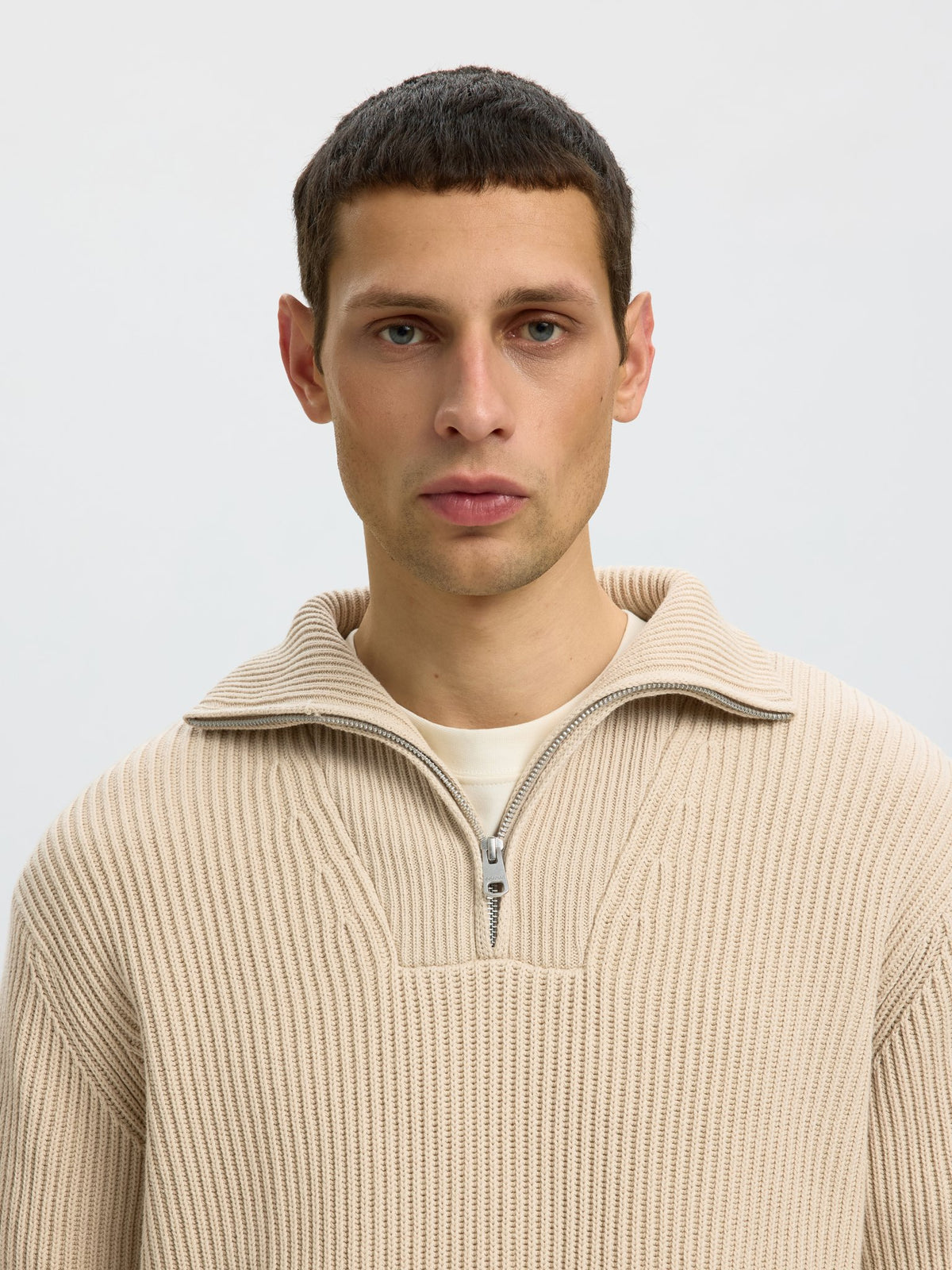 Selected homme Herren Pullover  Oatmeal