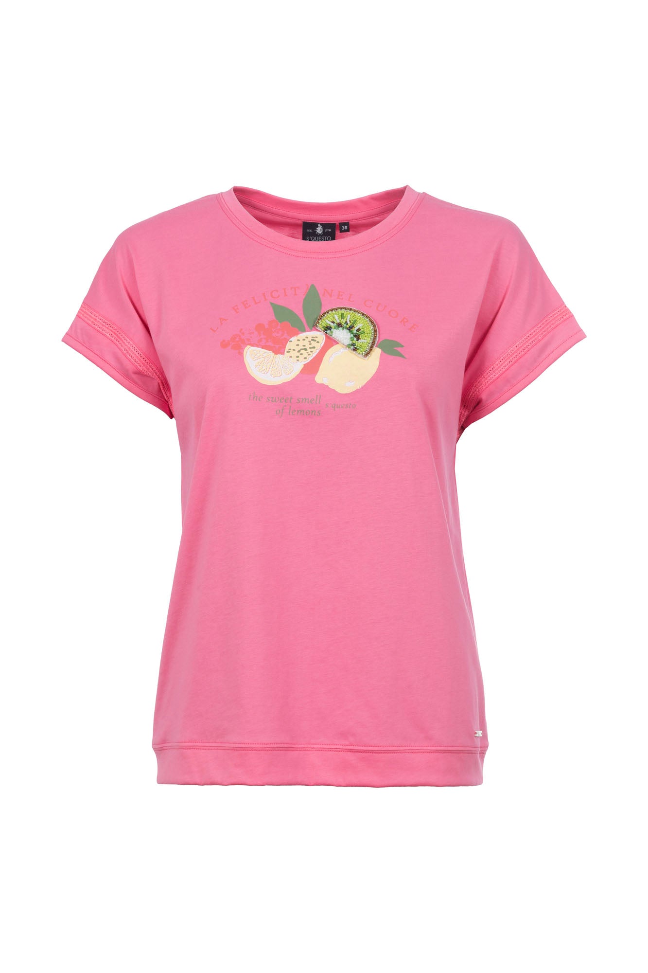 Soquesto Damen T-Shirts Mittelpink