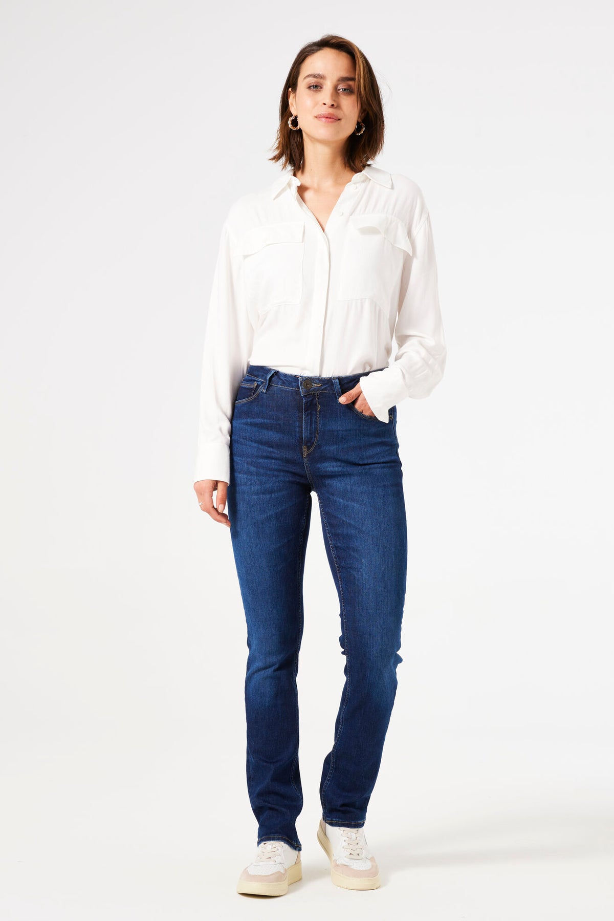 Garcia Damen Jeans Dark Used