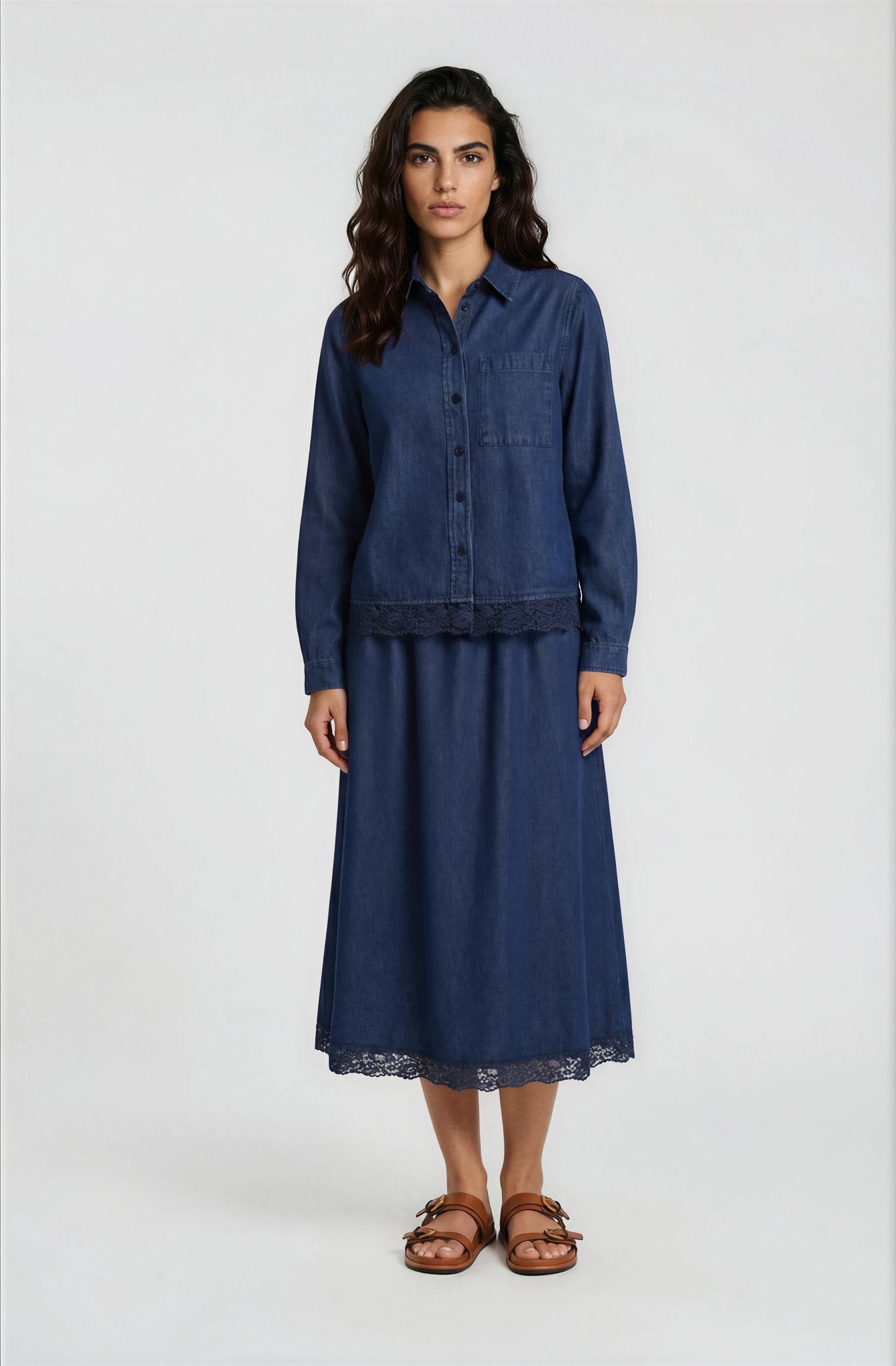 Milano Damen Blusen Dark Denim