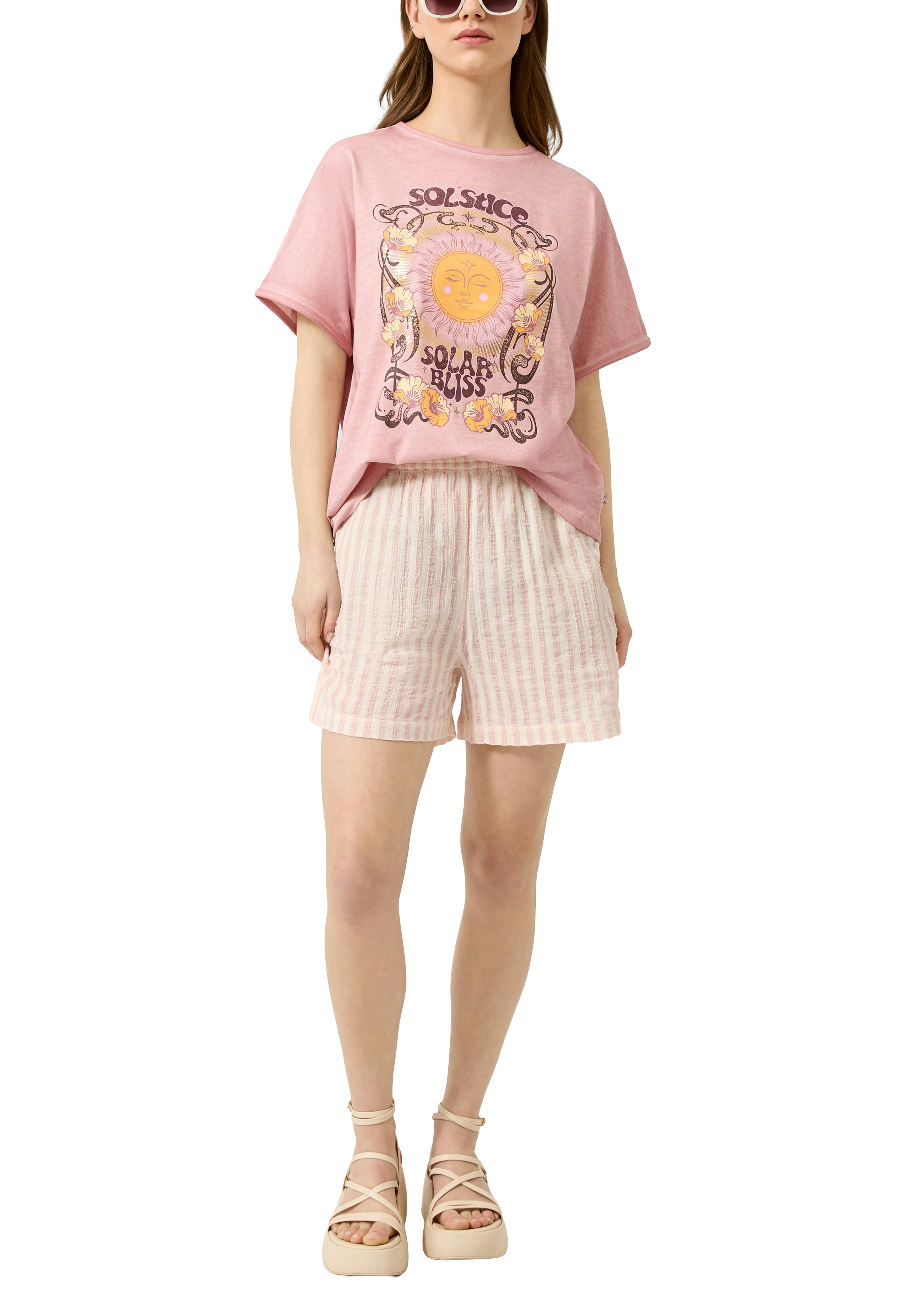 QS by S.Oliver Damen T-Shirts Lilac/Pink