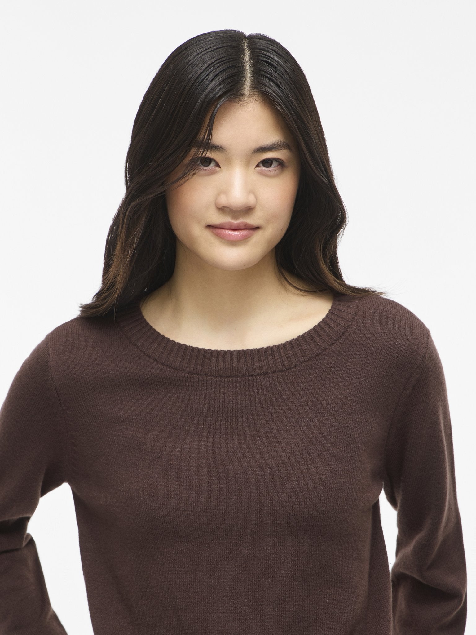 Vila Damen Pullover Coffee Bean