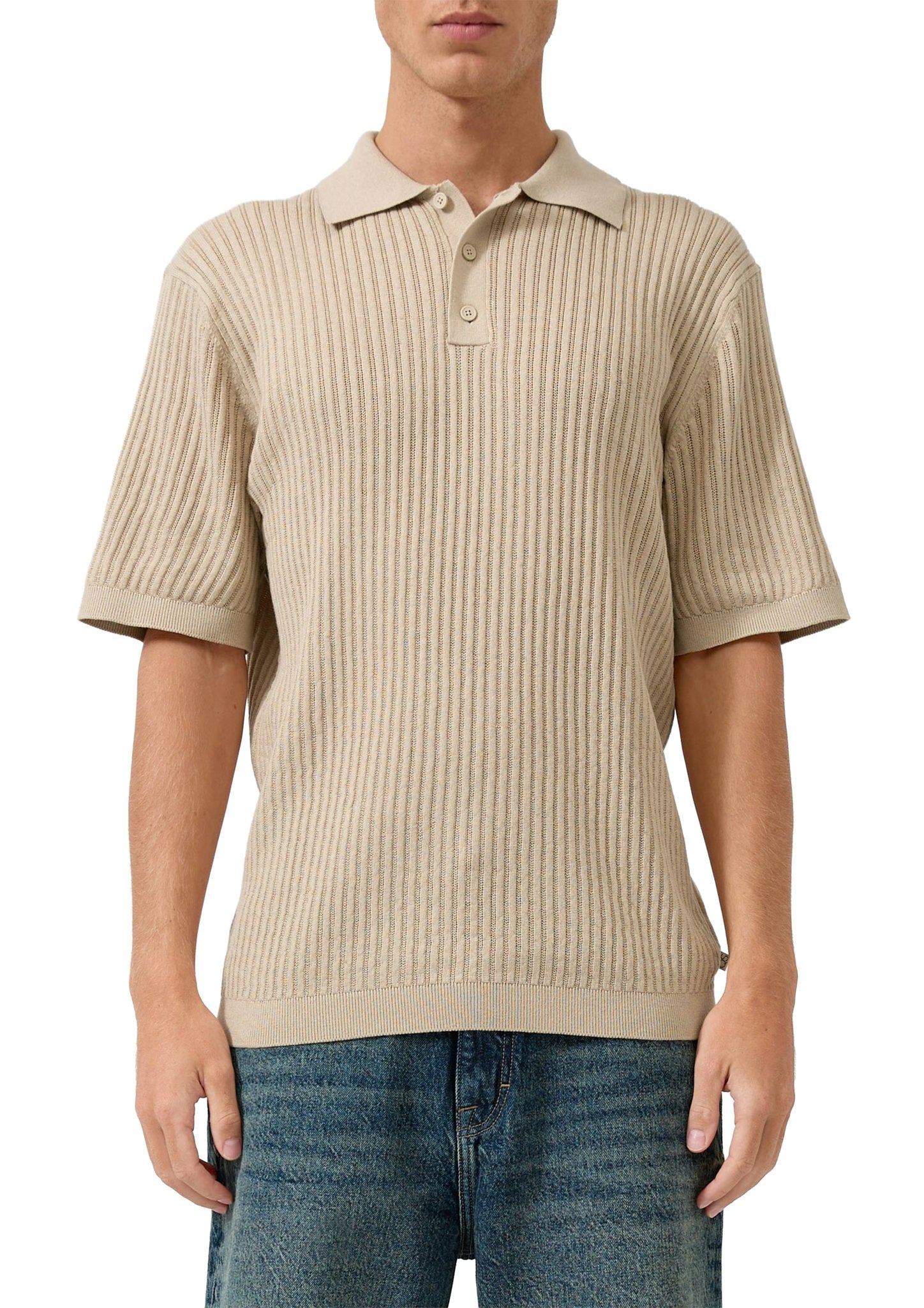 QS by S.Oliver Herren Polo-Shirts Grey/Black