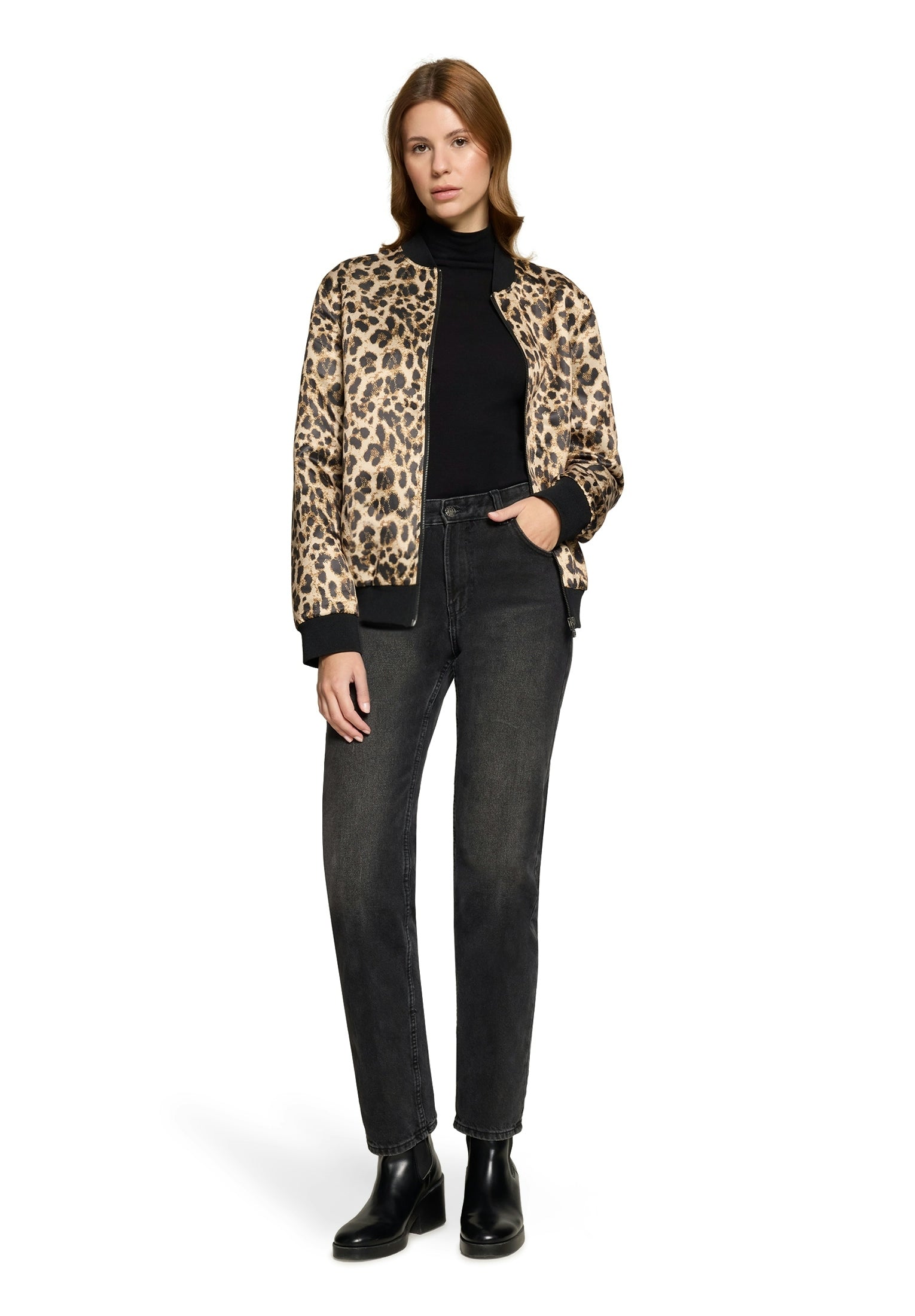 Amber & June Damen Jacken Beige/Blac