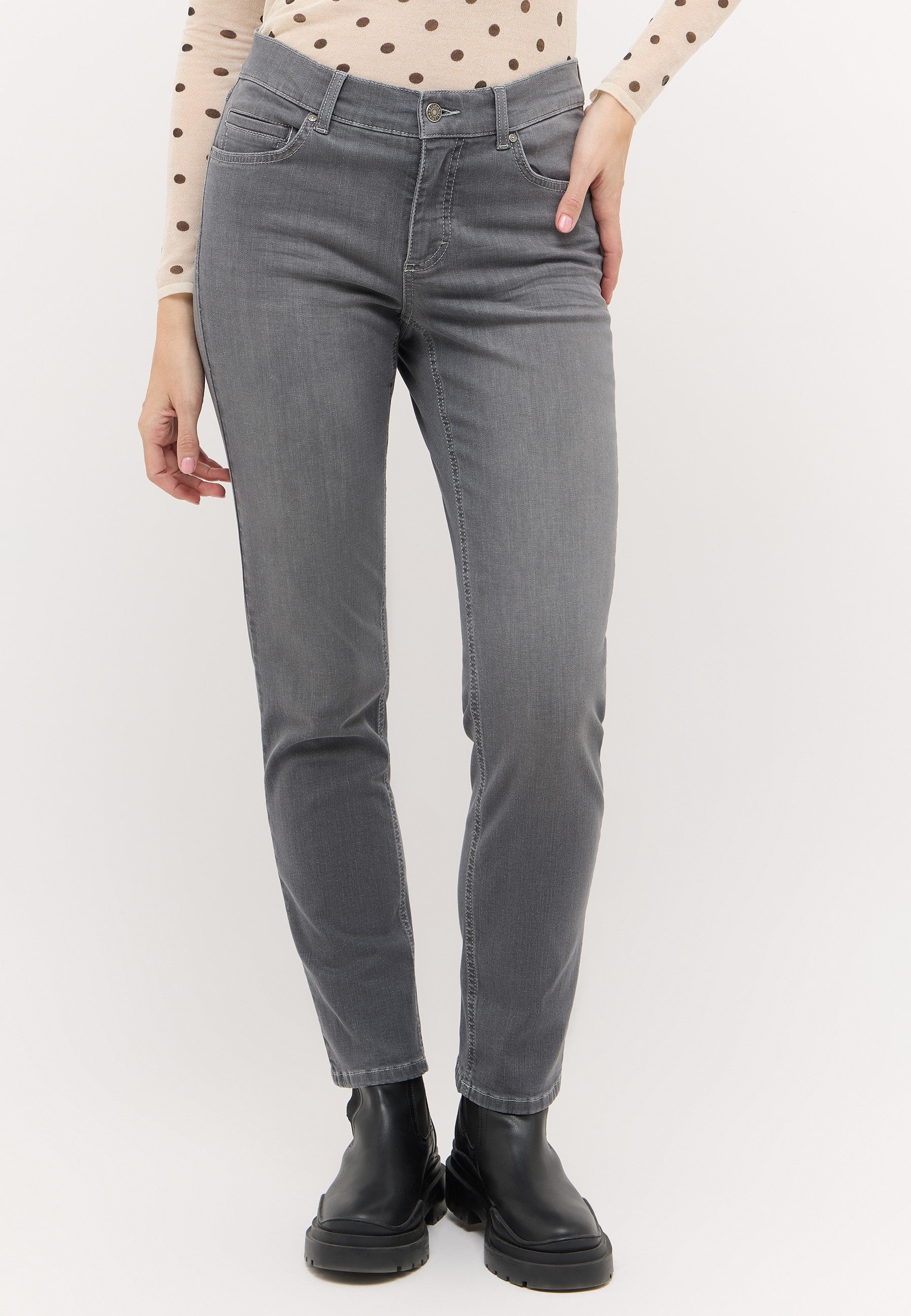 Angels Damen Jeans Mid Grey U