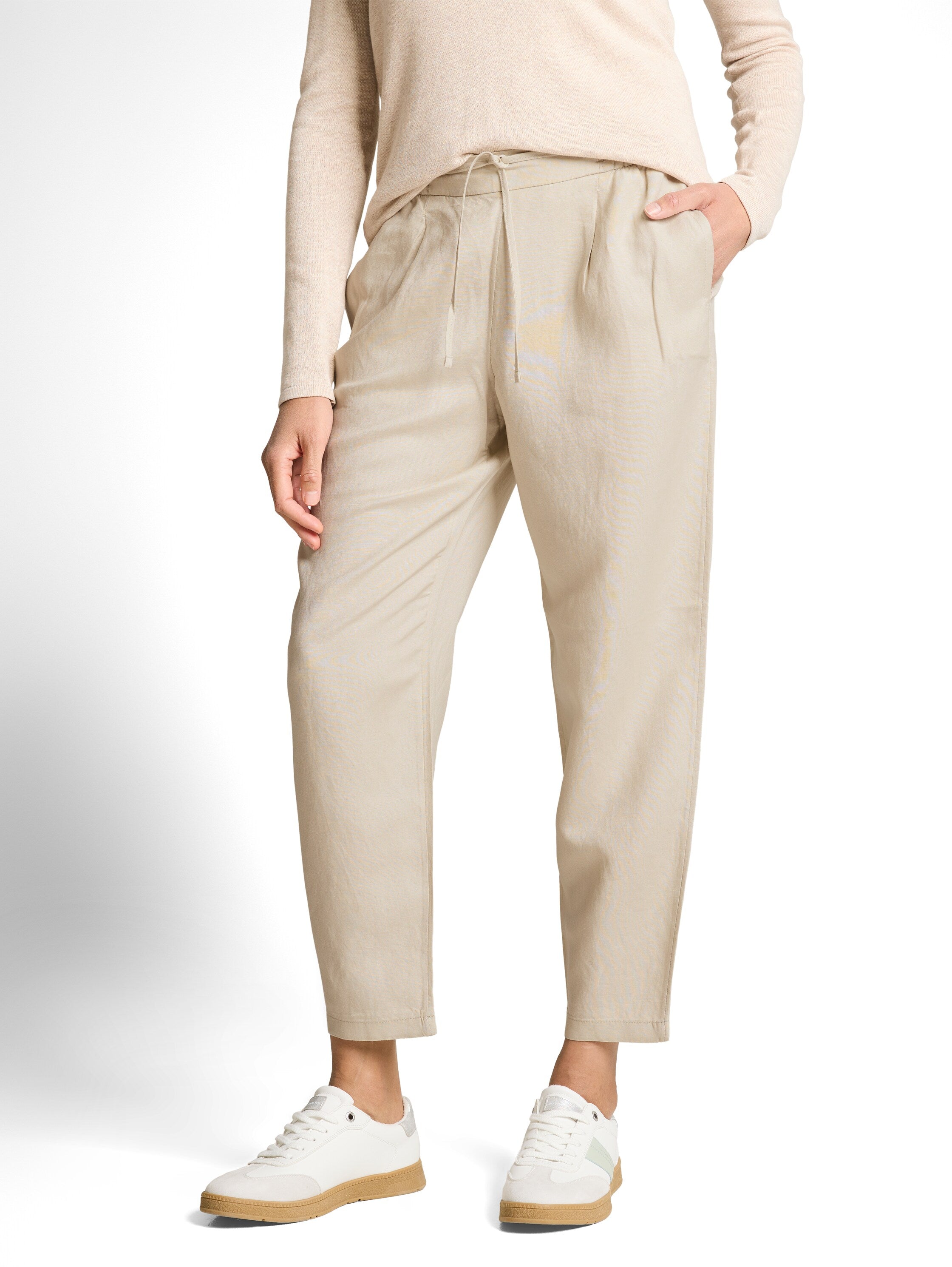 Tom Tailor Damen Hosen Sand Stone Beig