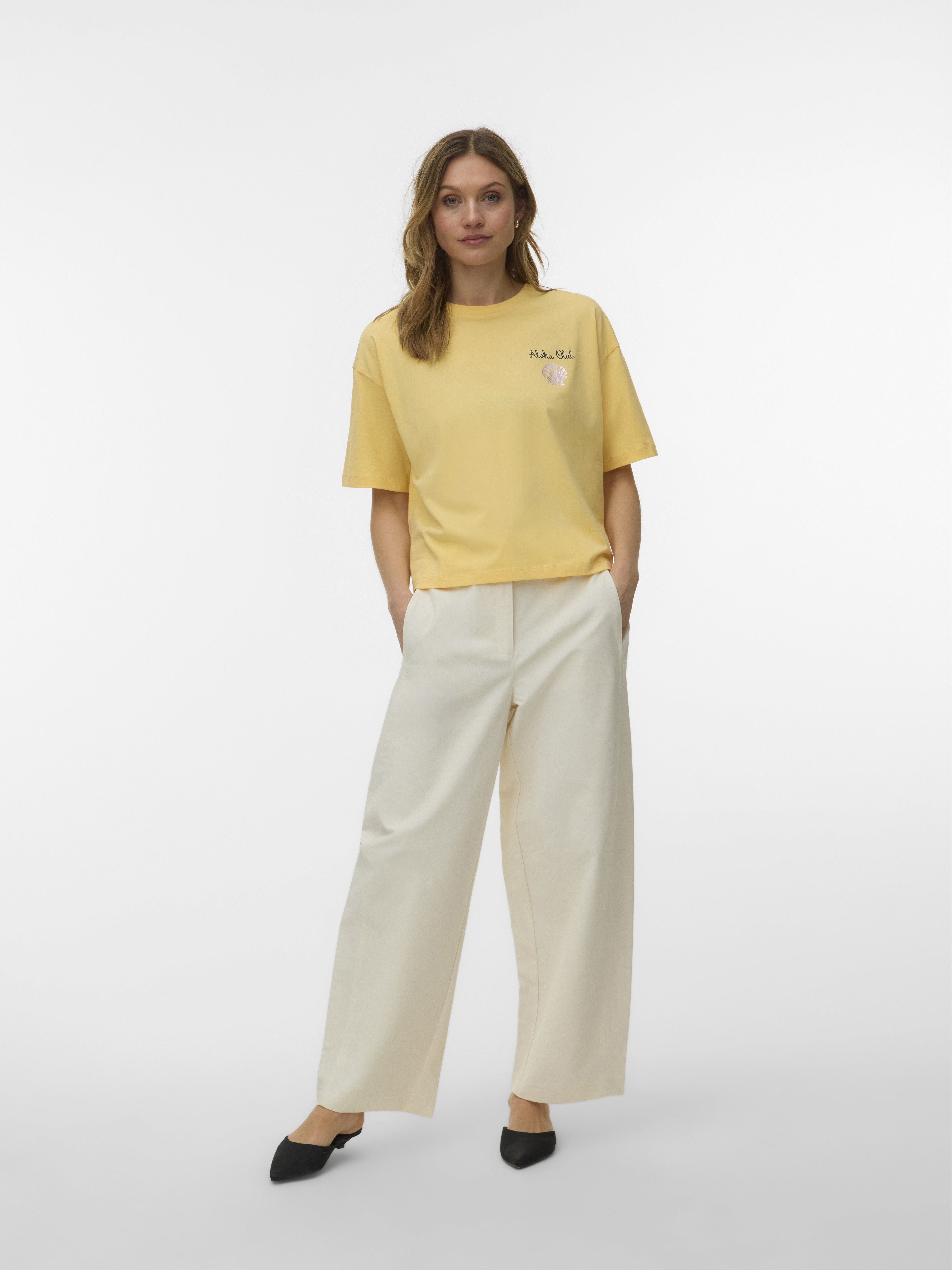 Vero Moda Damen T-Shirts Golden Haze/Alo