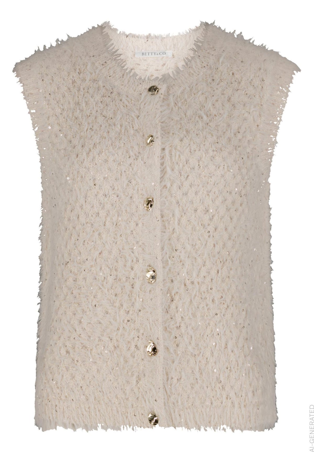 Betty & Co Damen Strickjacken White Sand