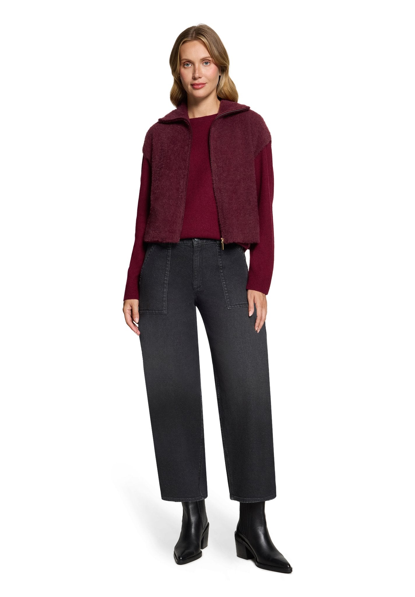 Betty & Co Damen Strickjacken Fall Burgundy