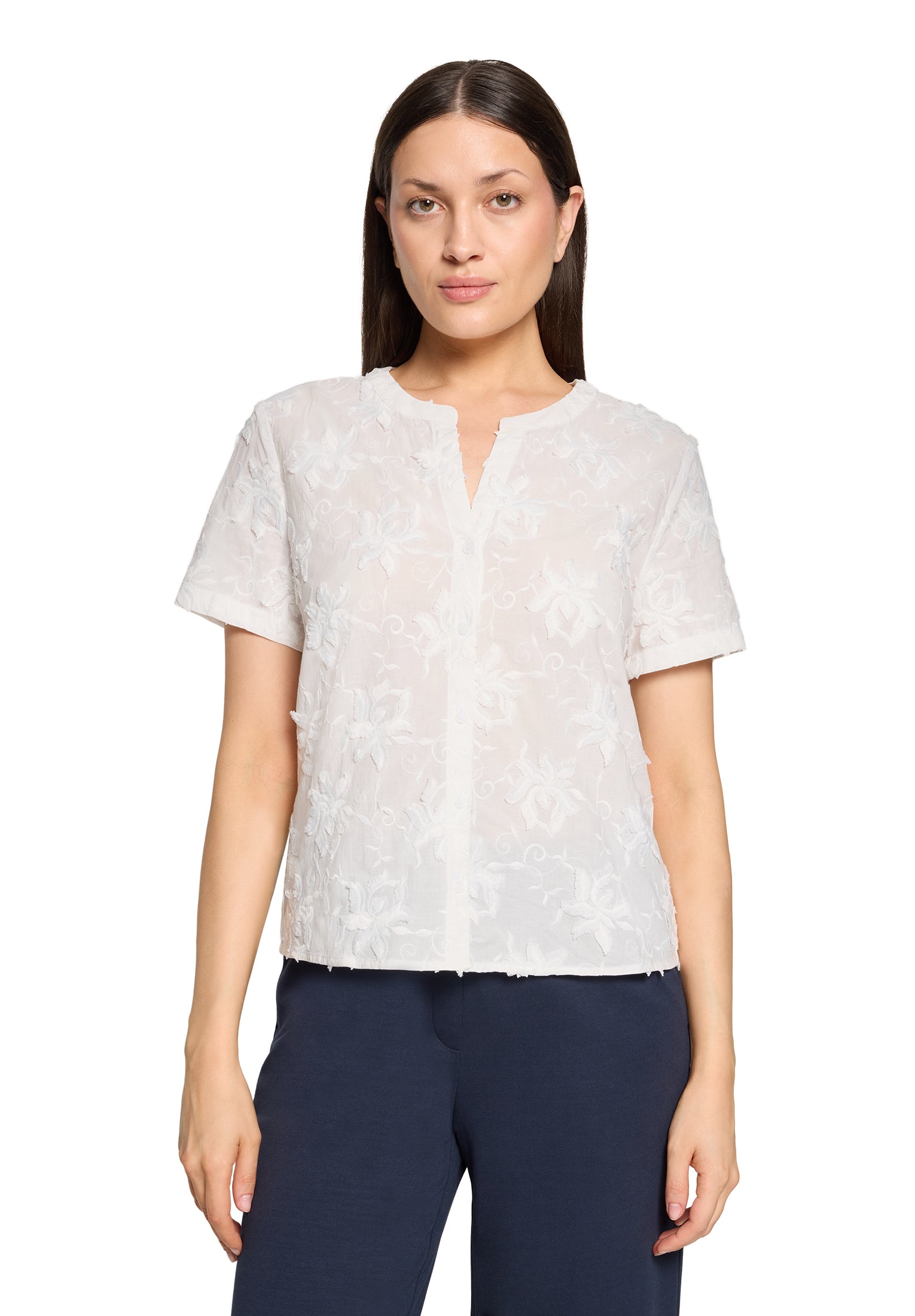 Betty & Co Damen Blusen kurz Bright White