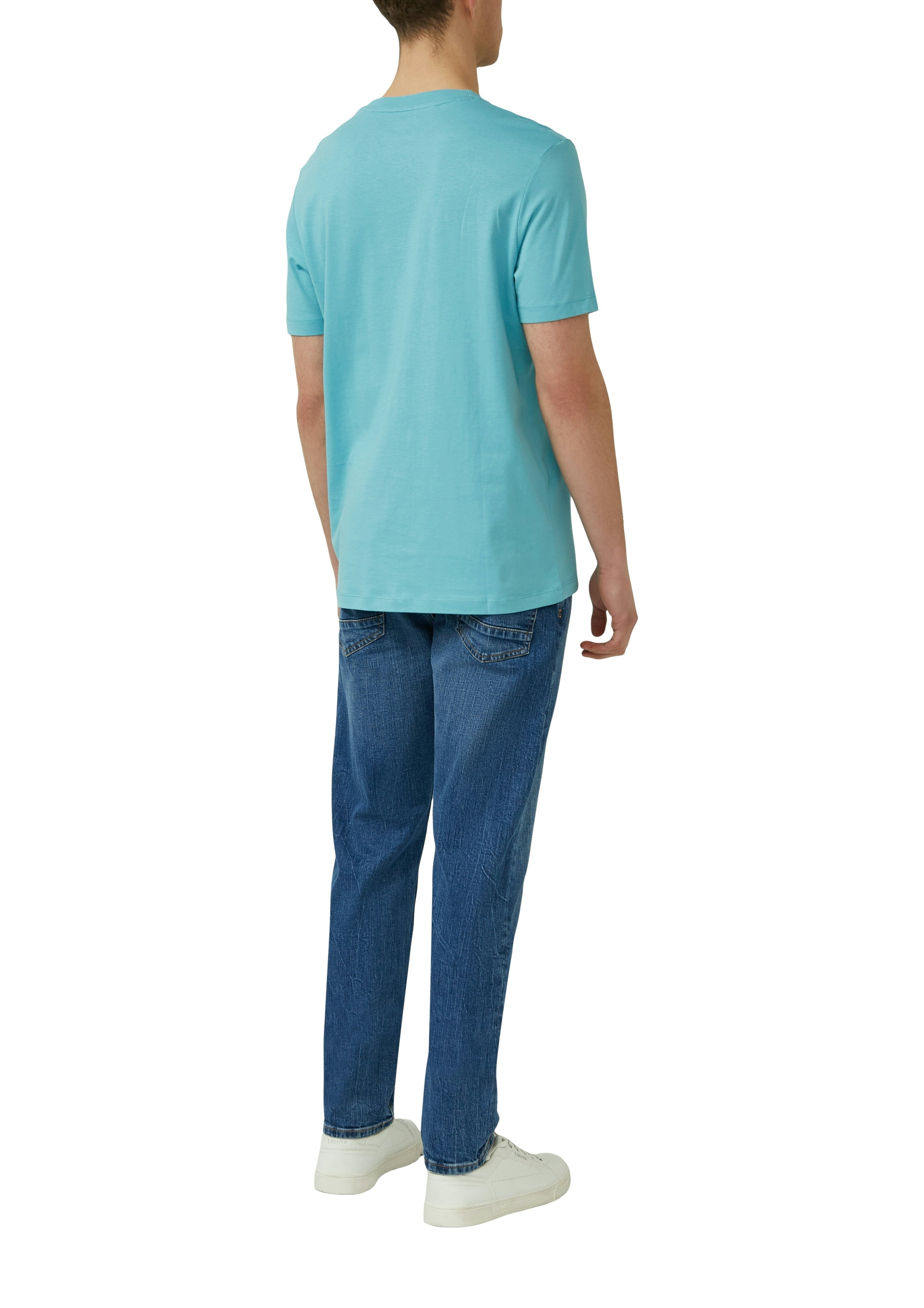S. Oliver red Herren T-Shirts kurz Blue Green