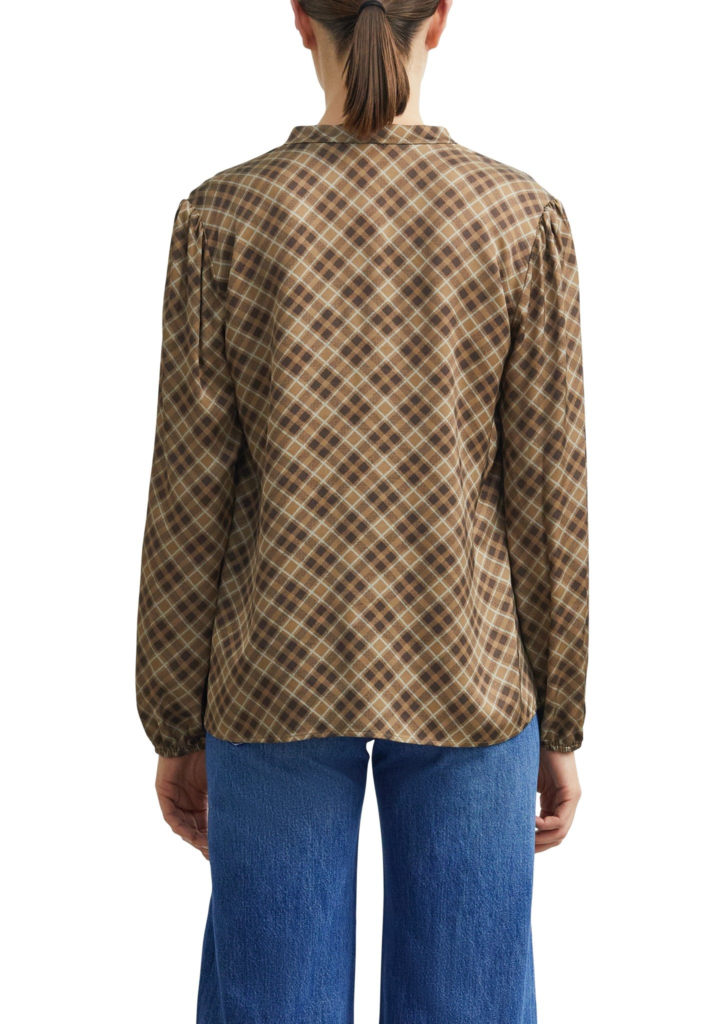 Comma Damen Blusen A Brown