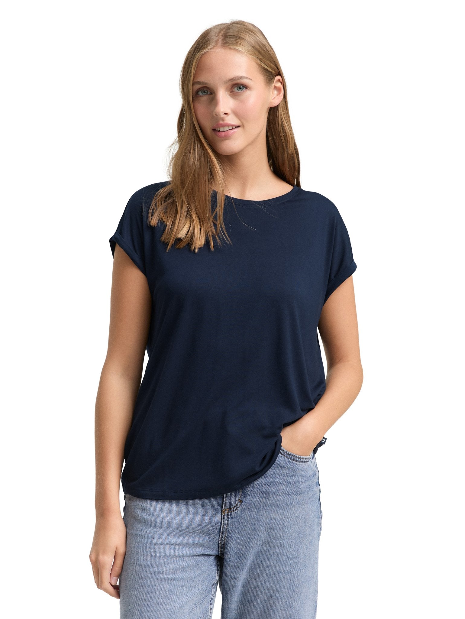 Tom Tailor denim Damen T-Shirts Sky Captain Blu