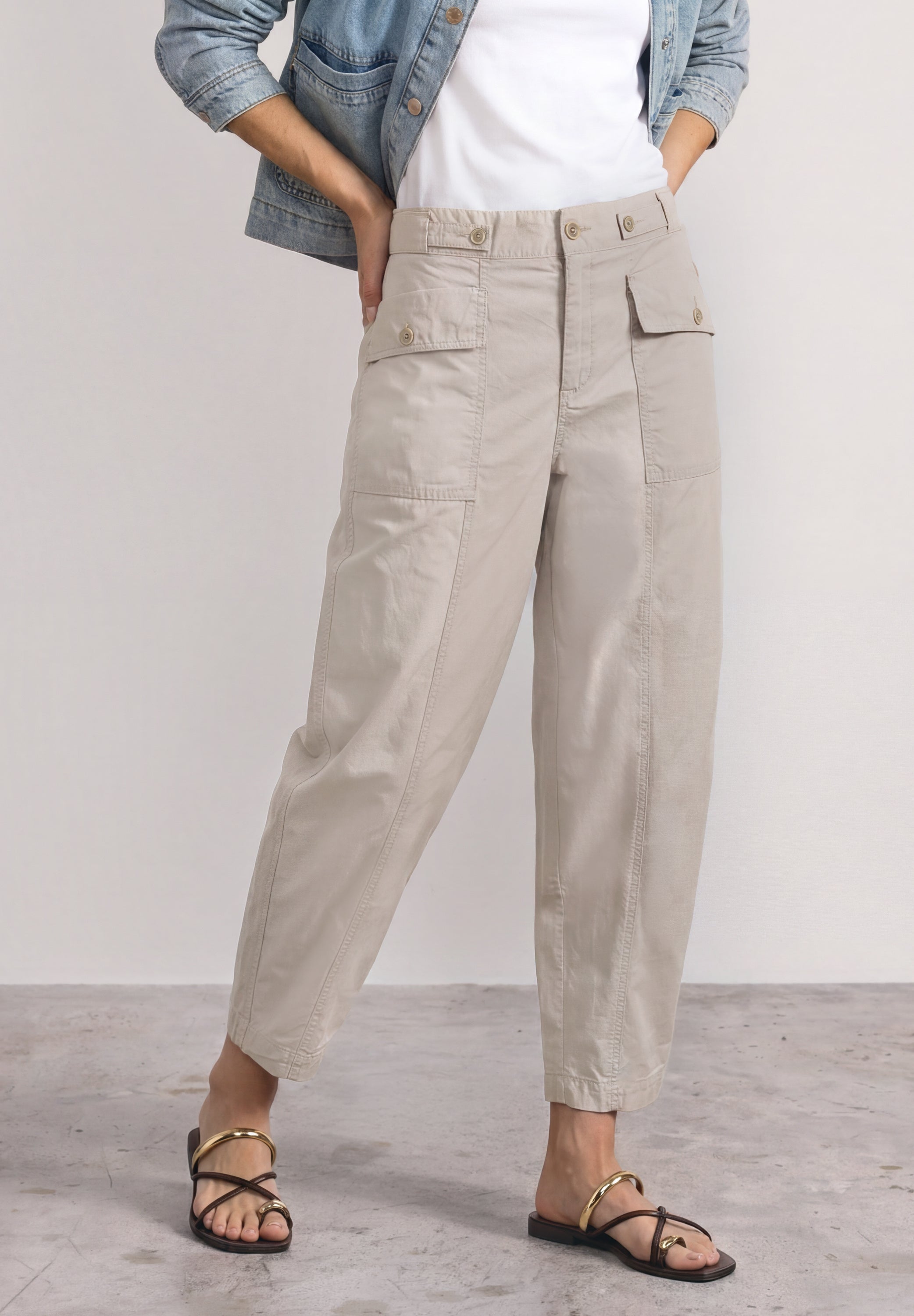 Street One Damen Hosen  Clay Sand