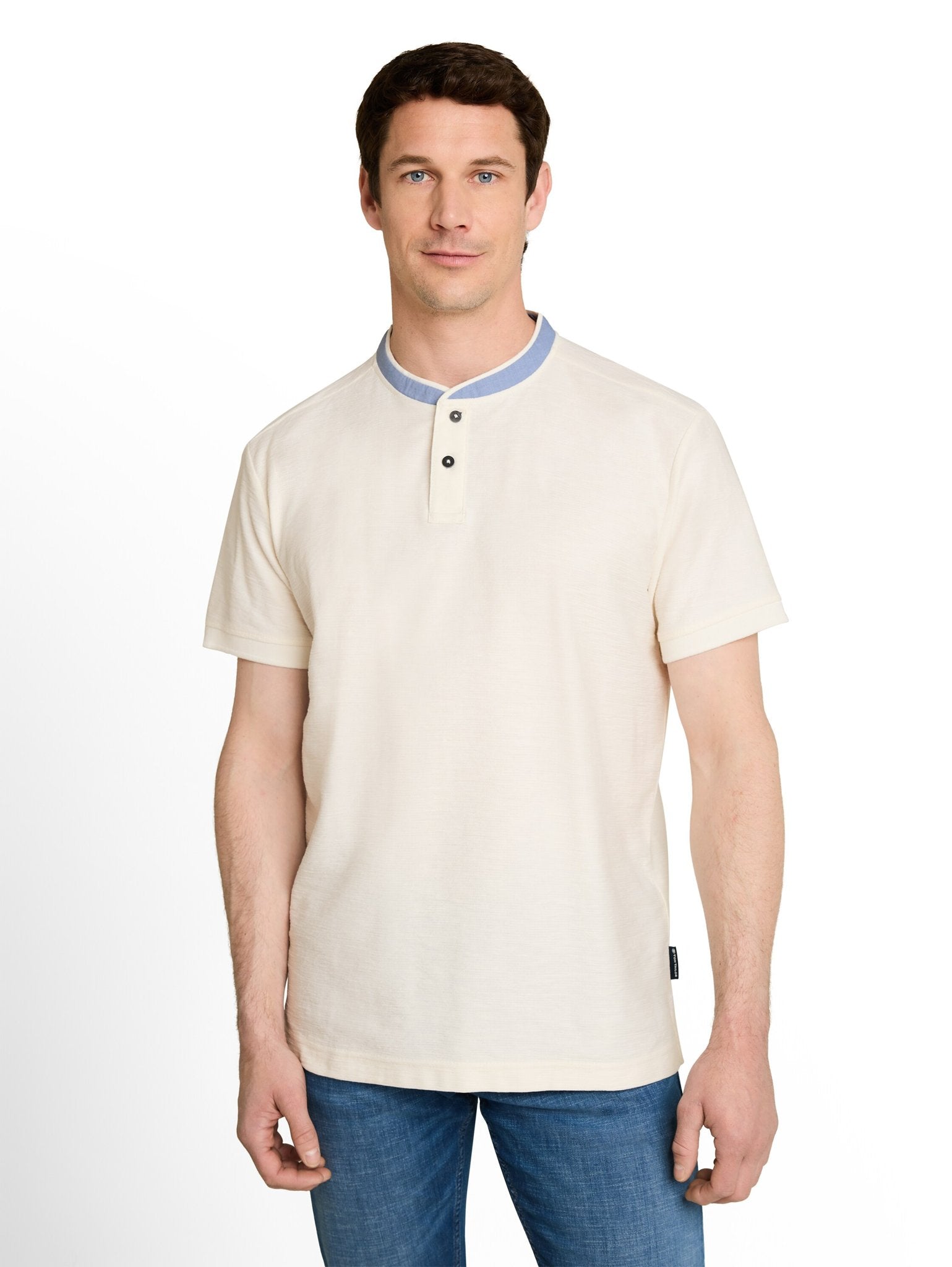 Tom Tailor Herren Polo-Shirts Gardenia White
