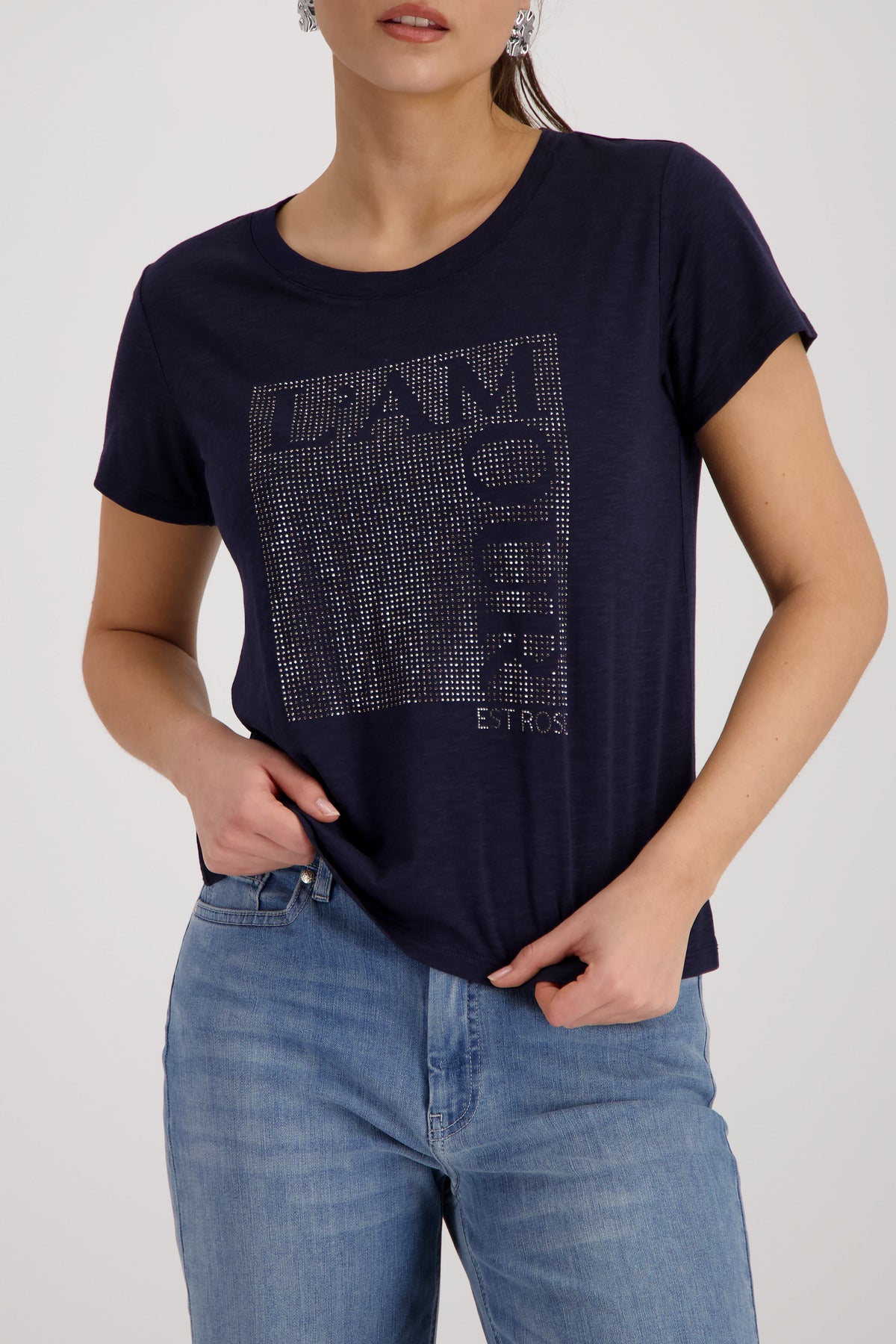 Monari Damen T-Shirts Marine
