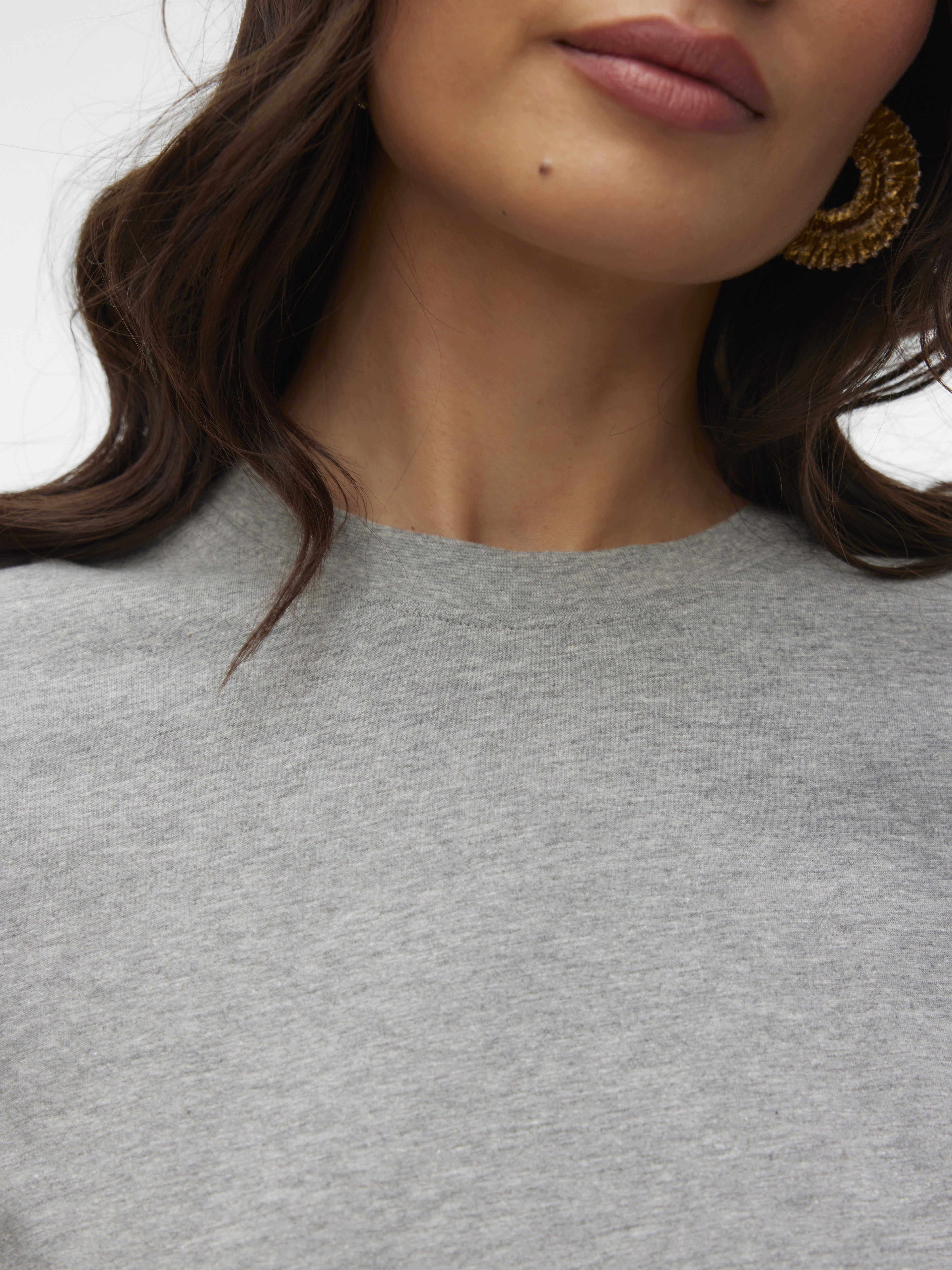 Vero Moda Damen T-Shirts Light Grey Mela