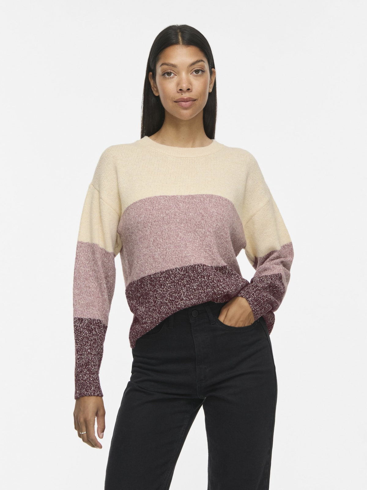 Vila Damen Pullover Birch/Nostalgia