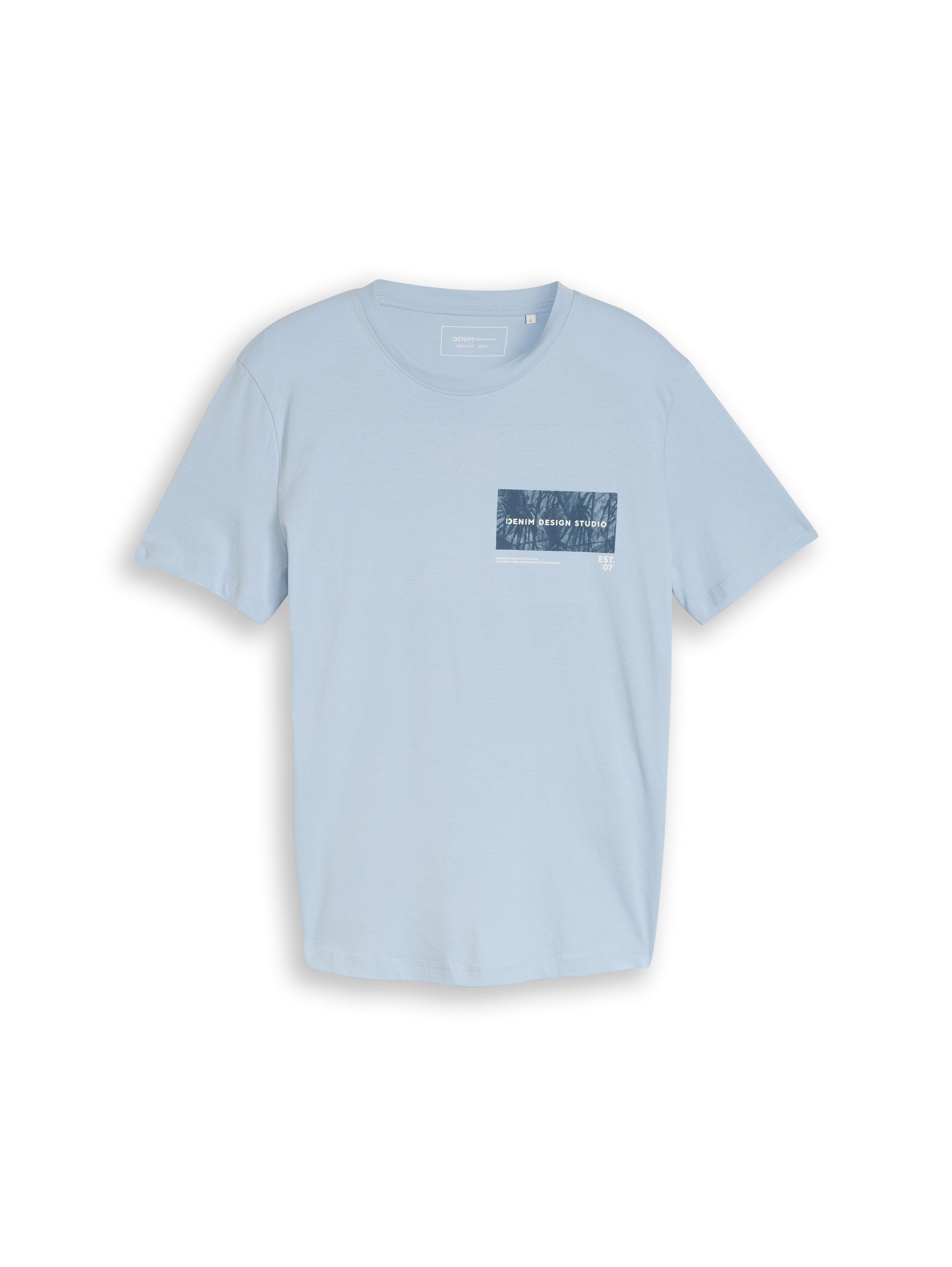 Tom Tailor denim Herren T-Shirts kurz Smart Light Blu