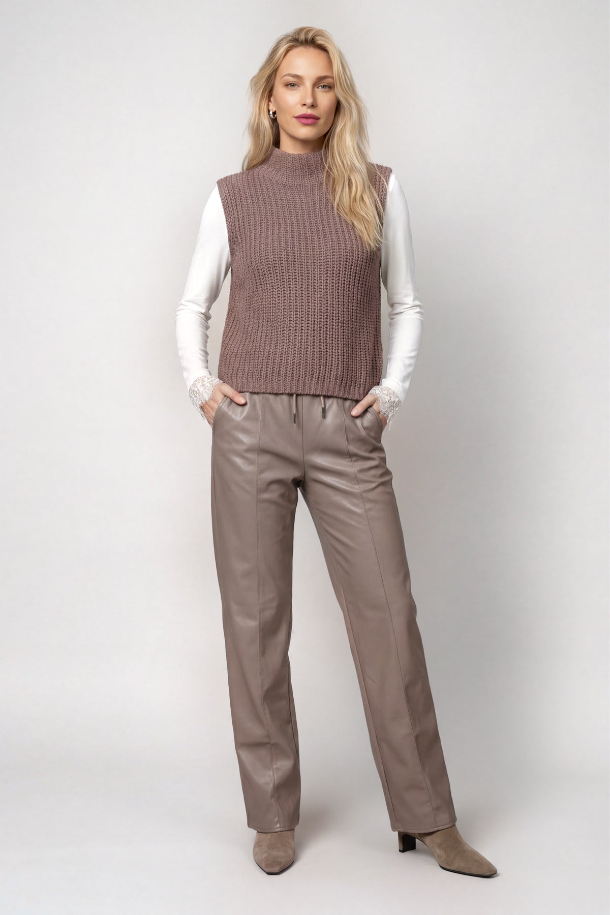 Monari Damen Pullover  Taupe
