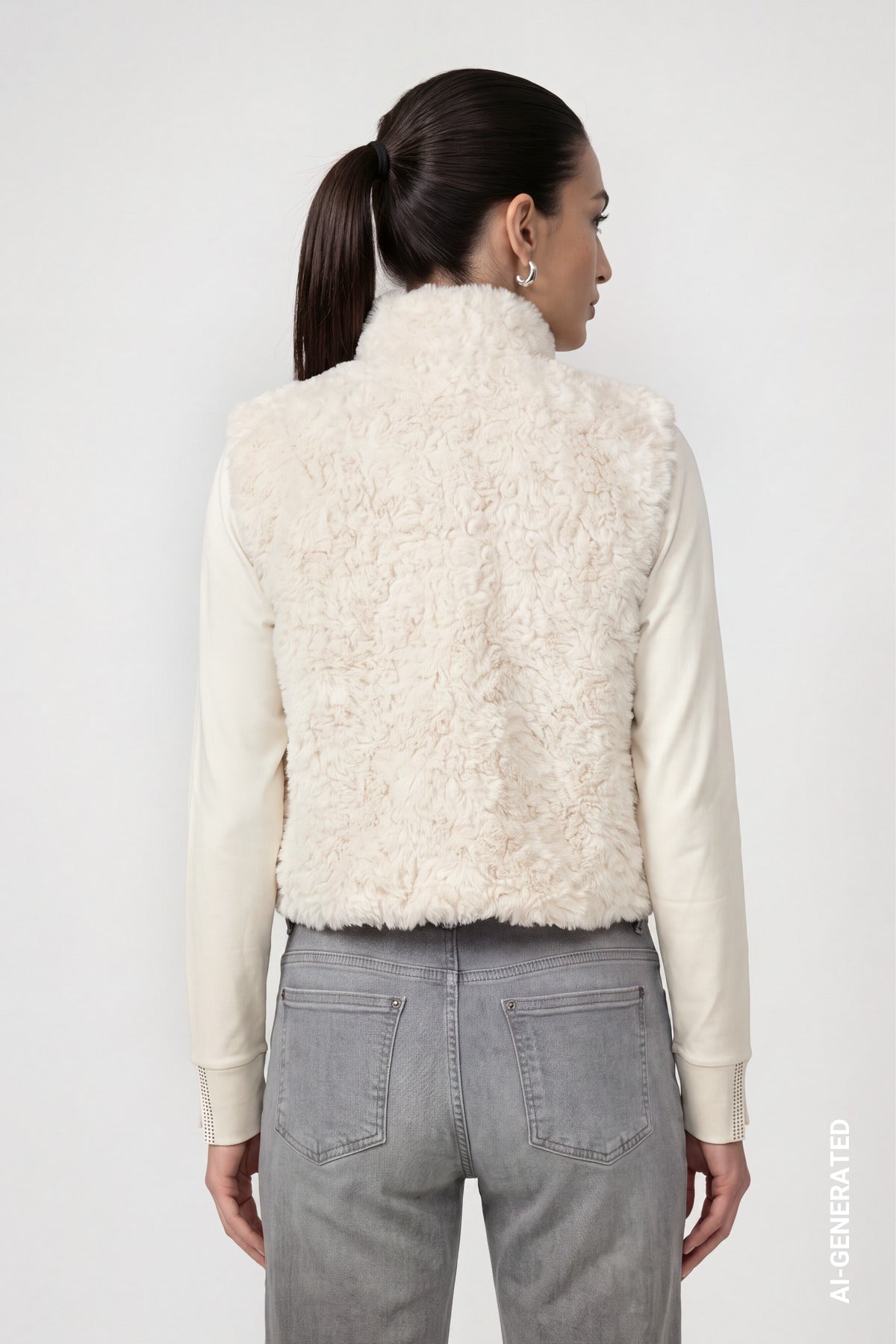Monari Damen Outdoorwesten  Antique Whi