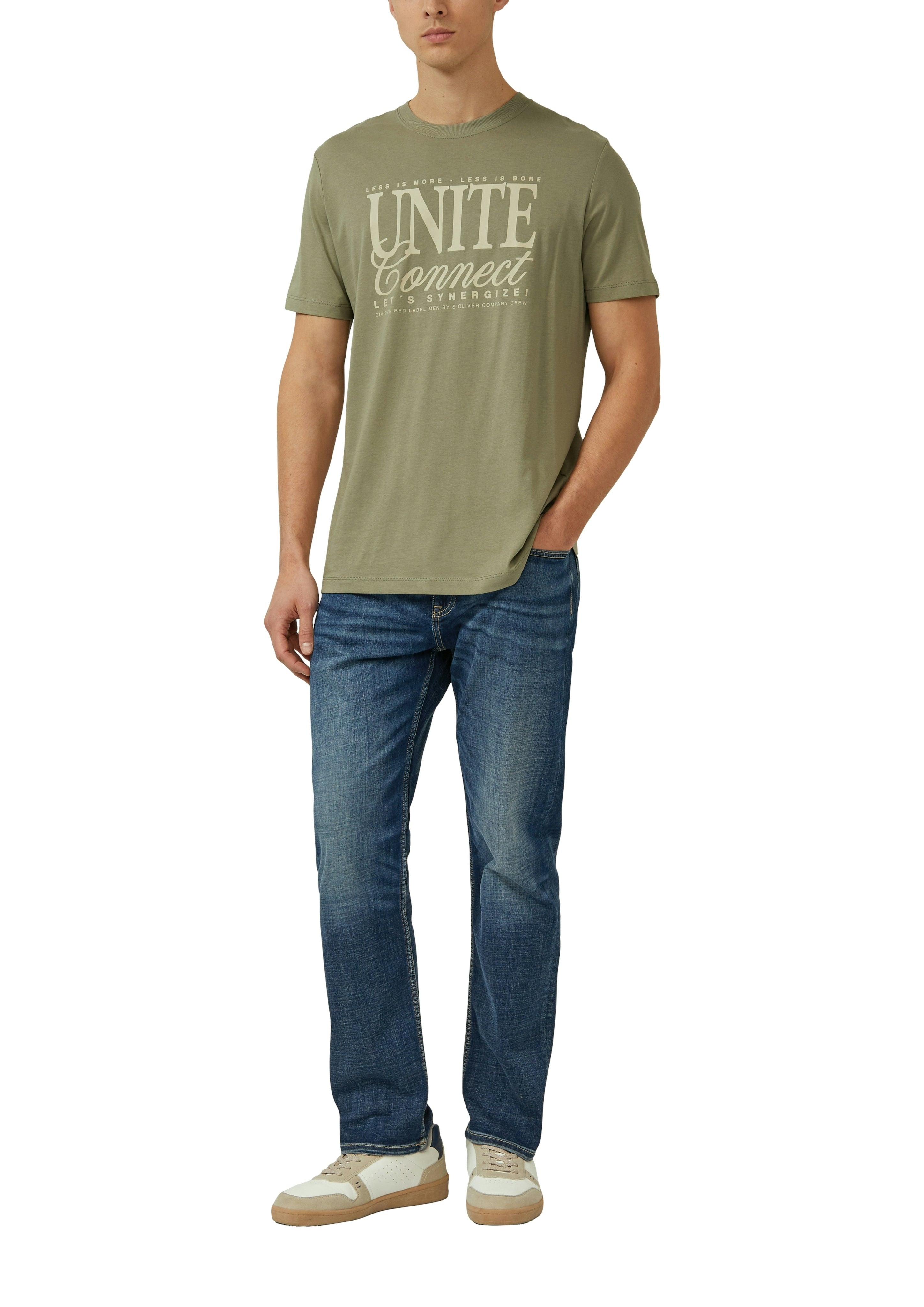 S. Oliver red Herren T-Shirts kurz Green