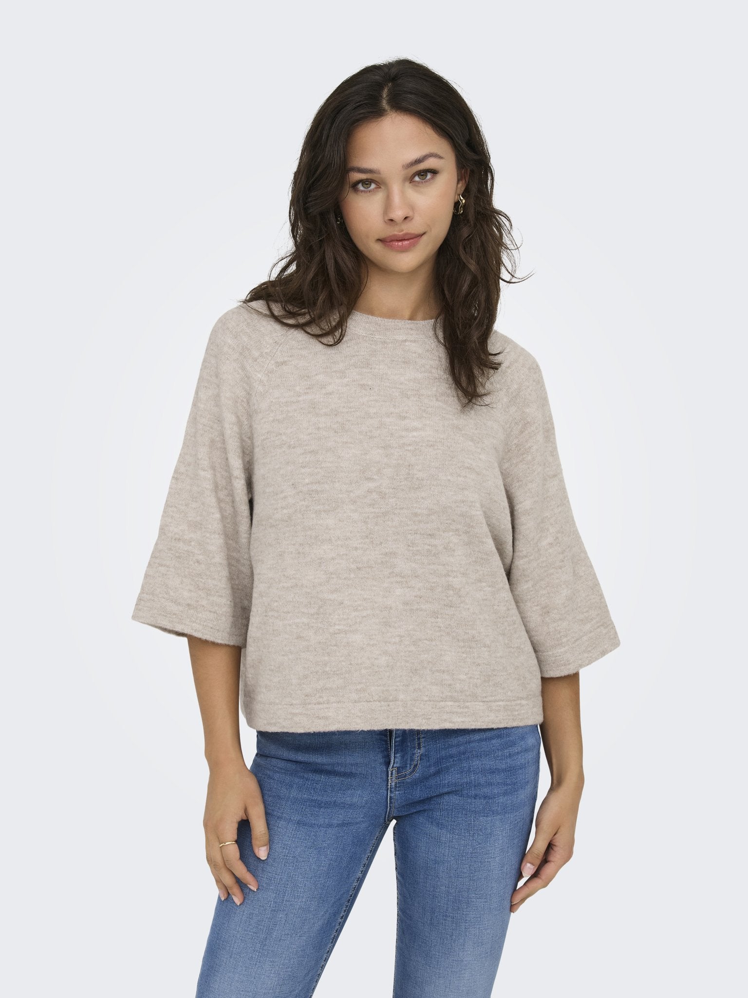 only Damen Pullover Pumice Stone/Me