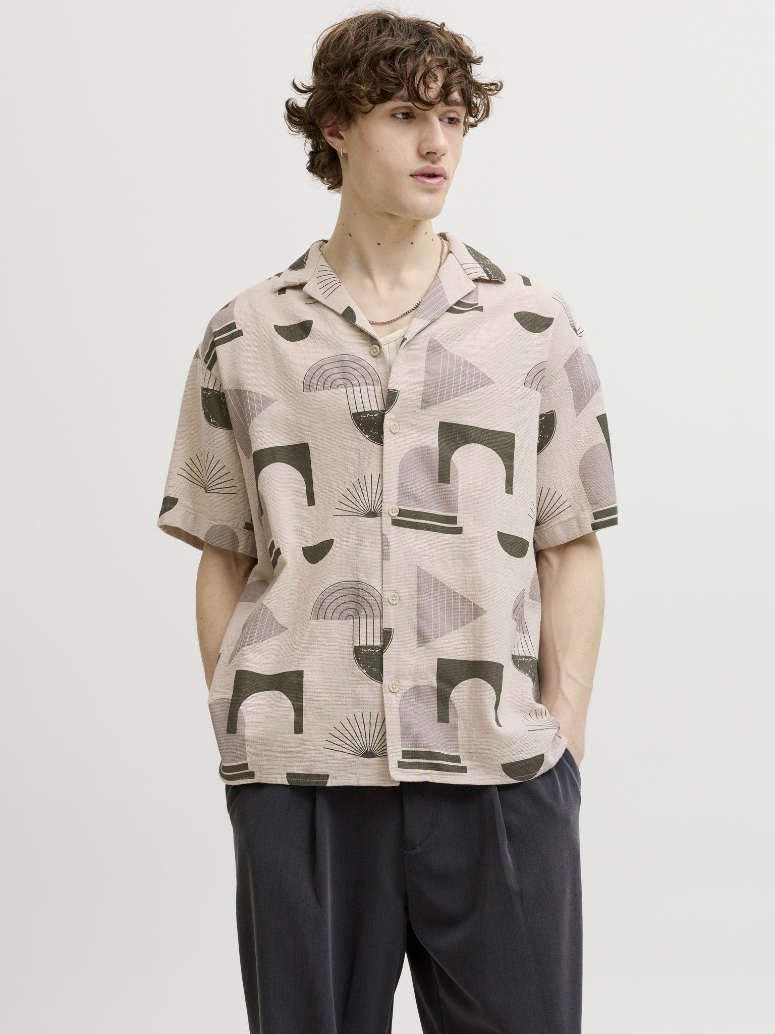 Jack & Jones Herren Hemden lang Moonbeam