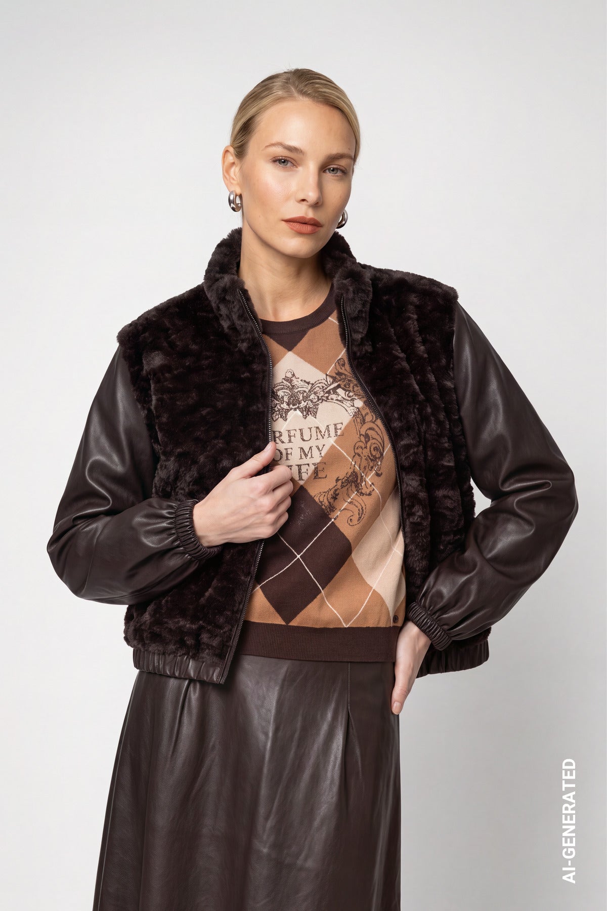 Monari Damen Jacken Black Coffe