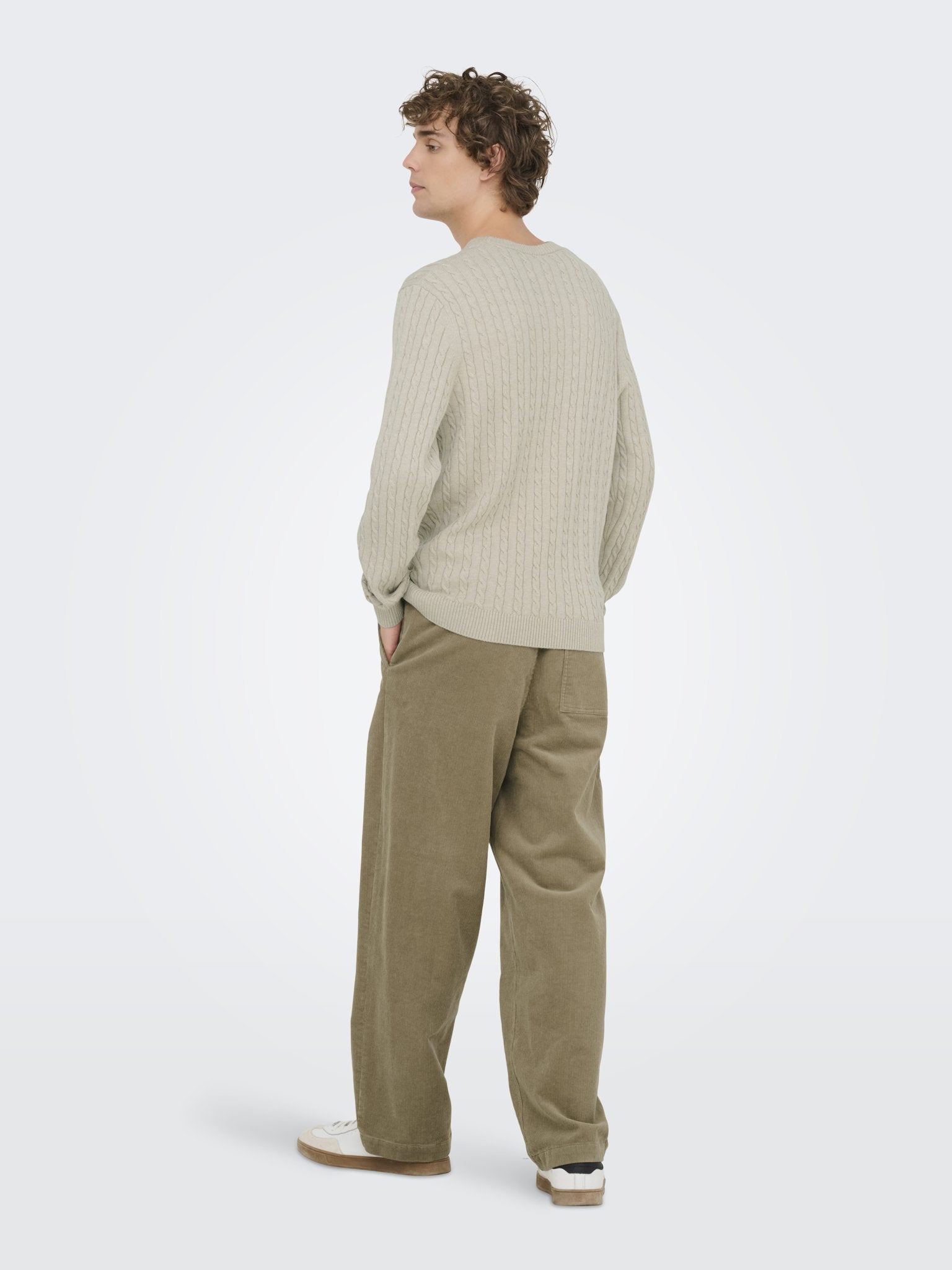 Only & Sons Herren Pullover Oatmeal/Melange