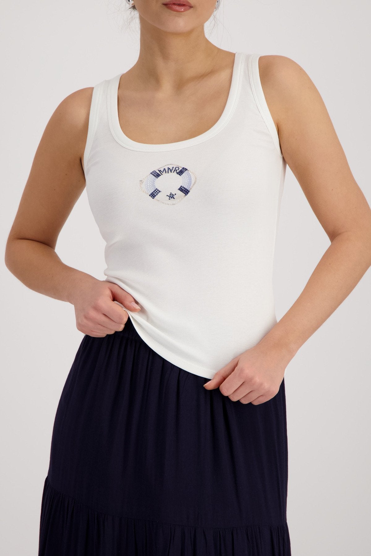 Monari Damen Tops  Cream