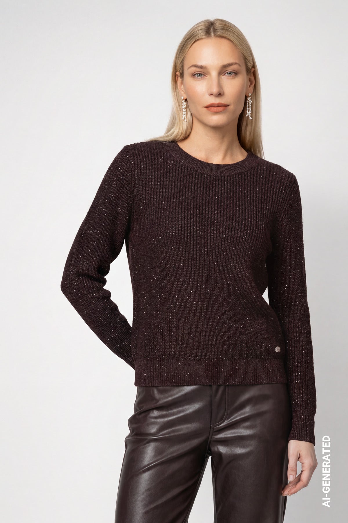 Monari Damen Pullover Black Coffe