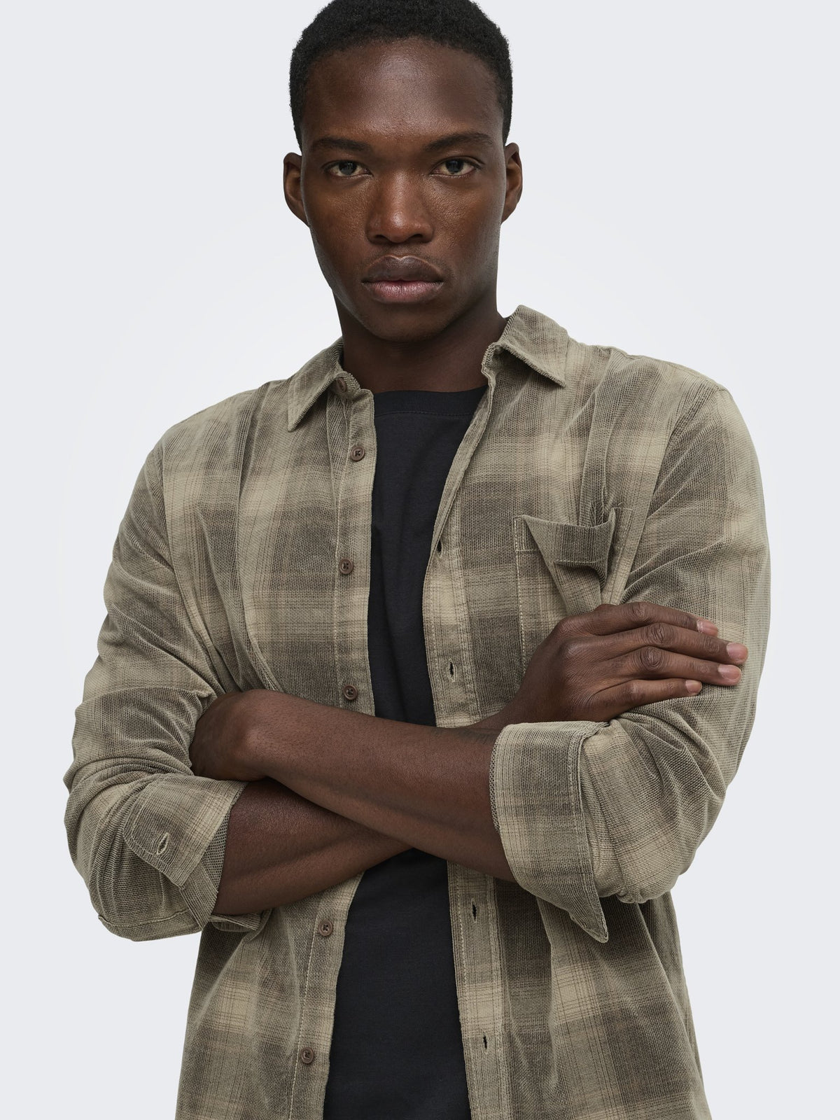 Only & Sons Herren Hemden lang Soft Silt/Twill