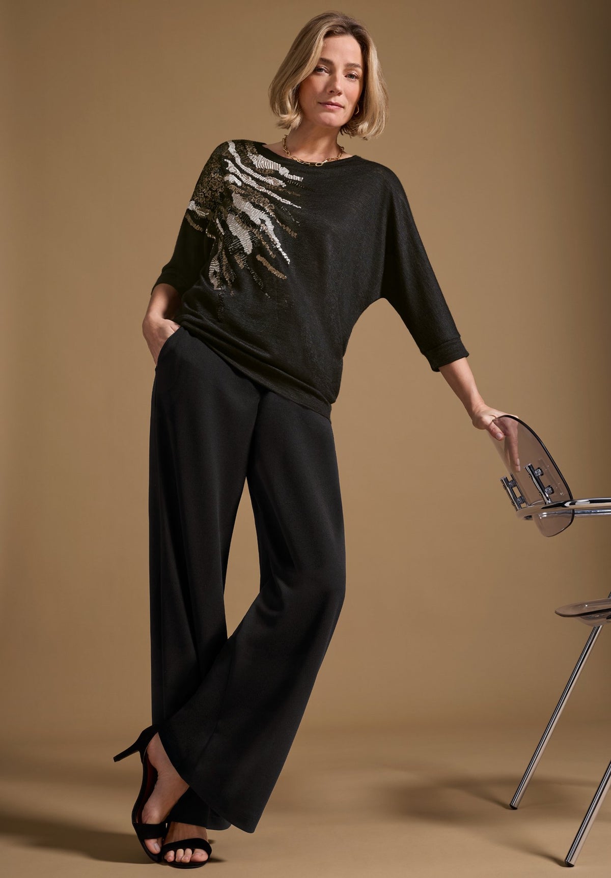 Bianca Damen Hosen Black