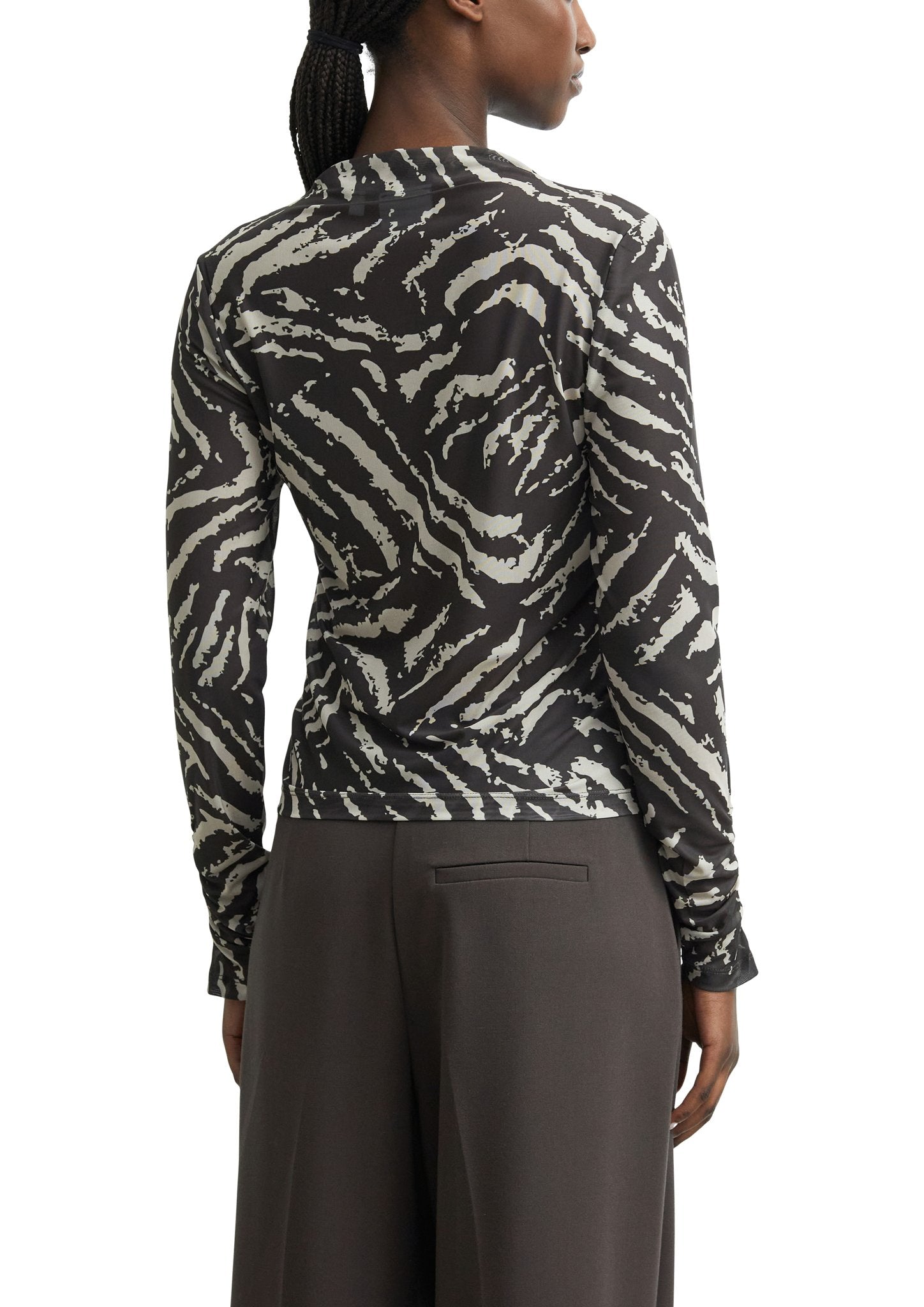 Comma Damen T-Shirts A Brown