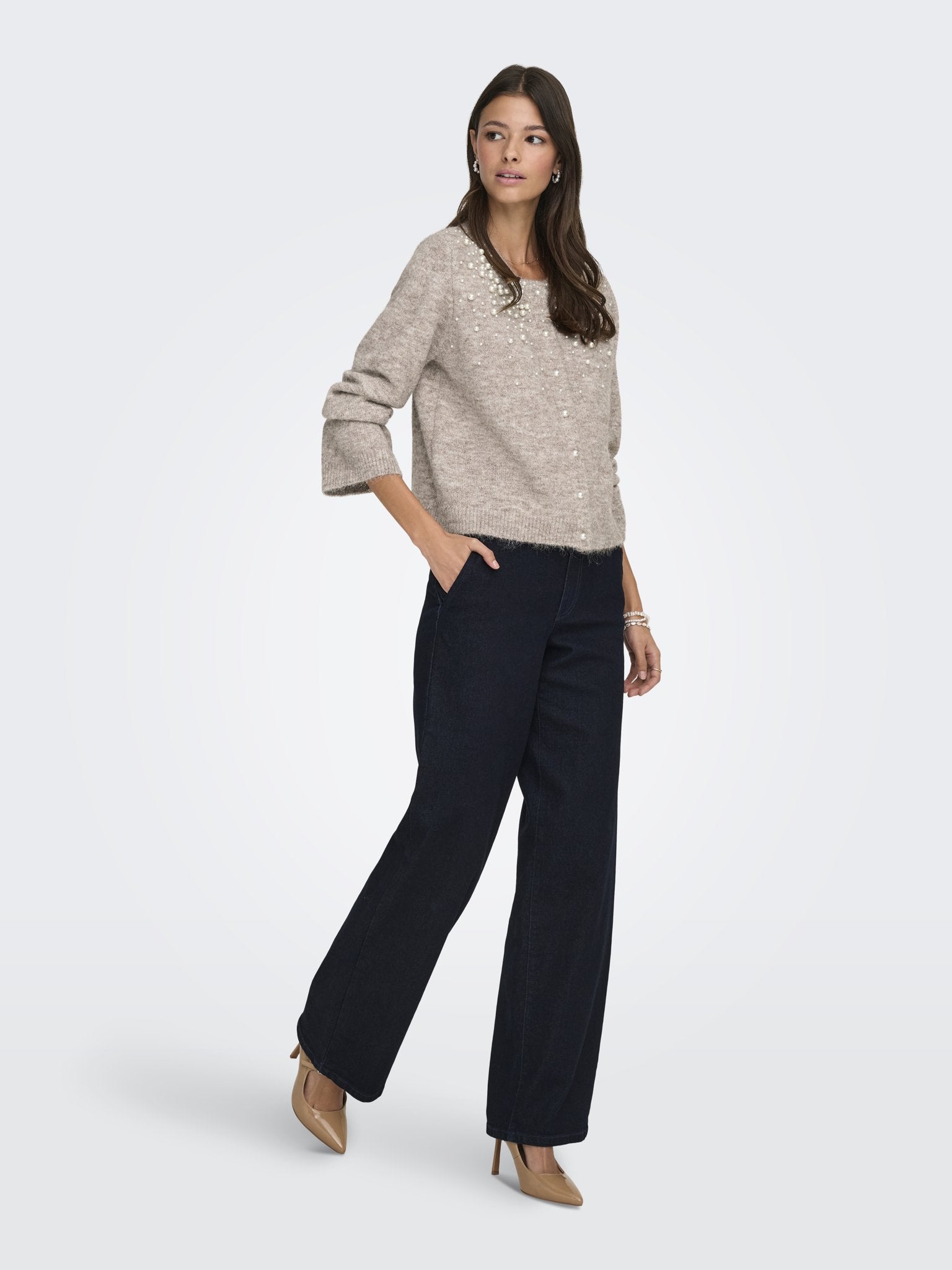 Only Damen Strickjacken Malt Ball/Melan