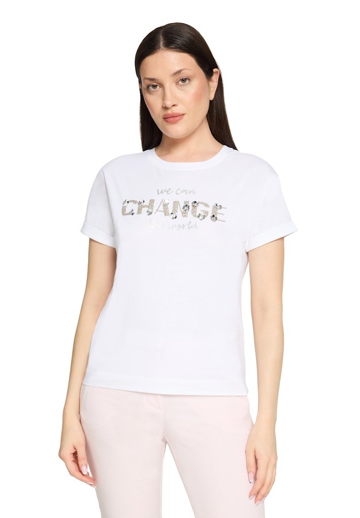 Betty & Co Damen T-Shirts Patch White/Sil