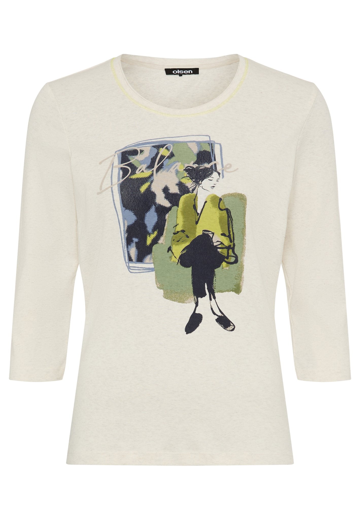 Olsen Damen T-Shirts  Almond Be