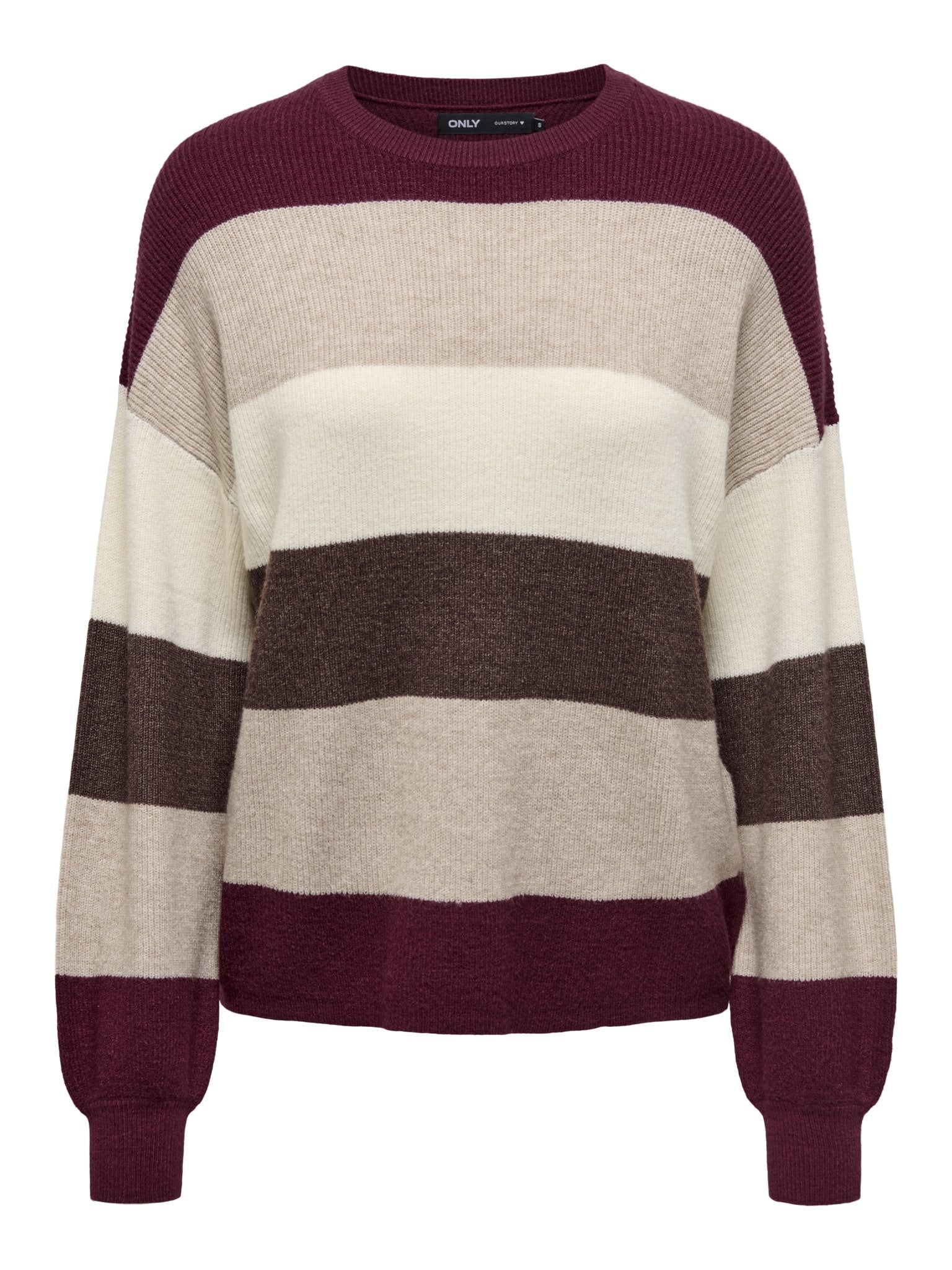Only Damen Pullover Zinfandel/W. Wh