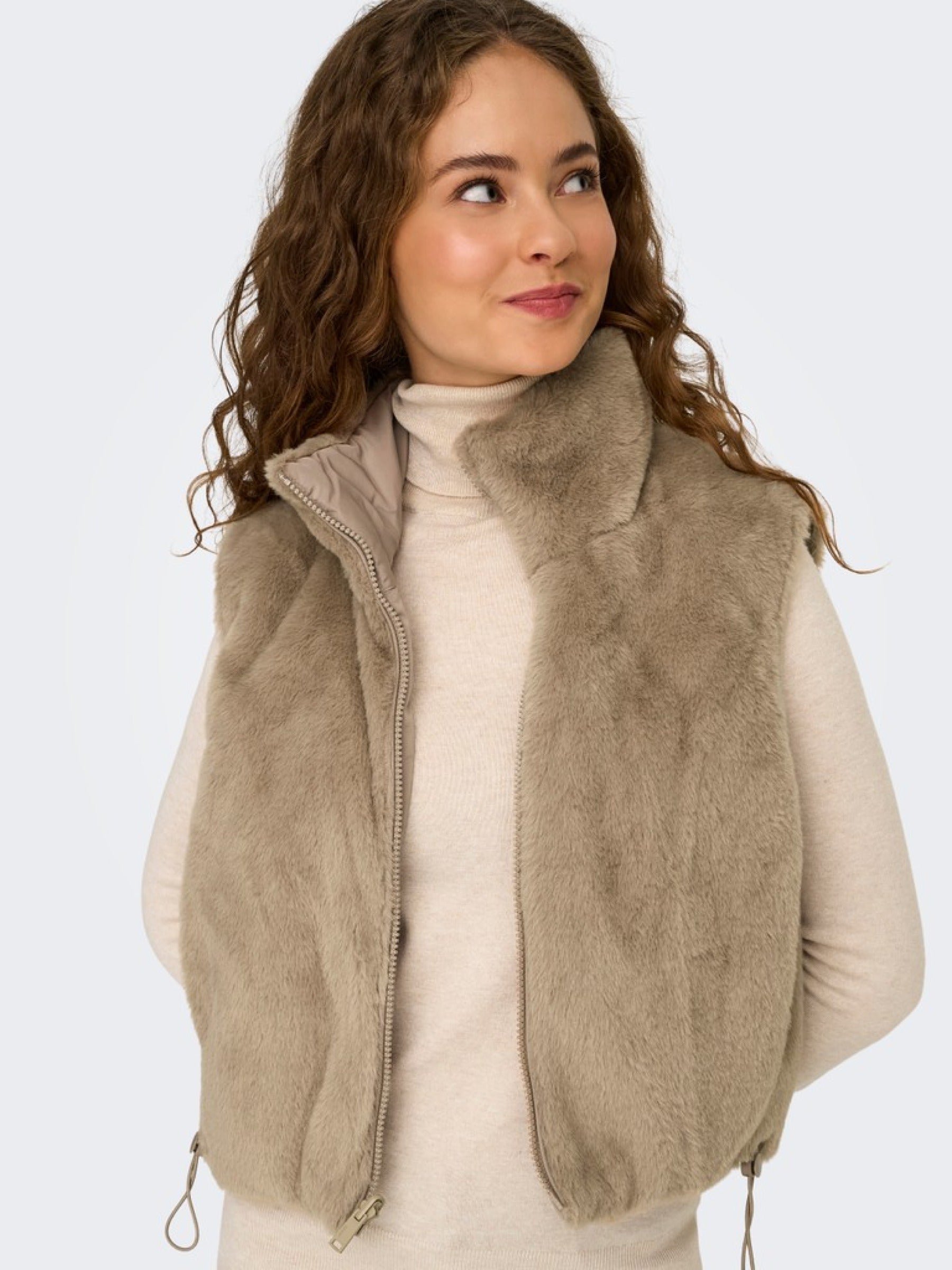 only Damen Outdoorwesten Silver Mink