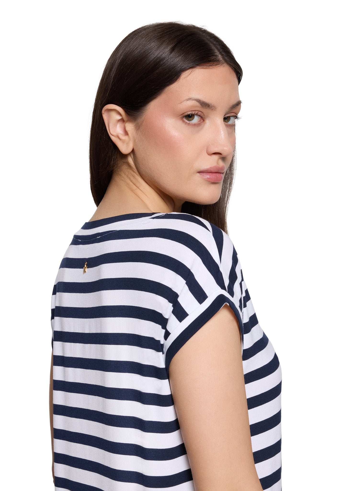 Betty & Co Damen T-Shirts Dark Blue/White