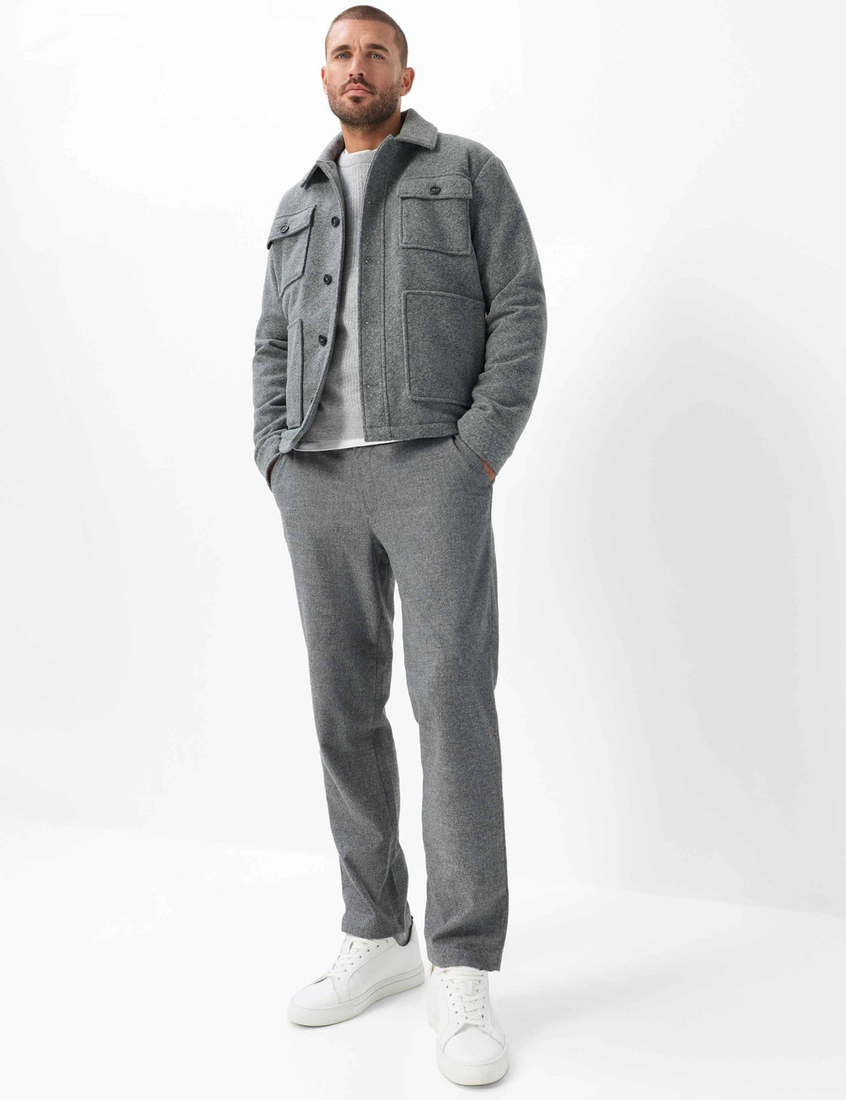 Brax Herren Pullover  Platin