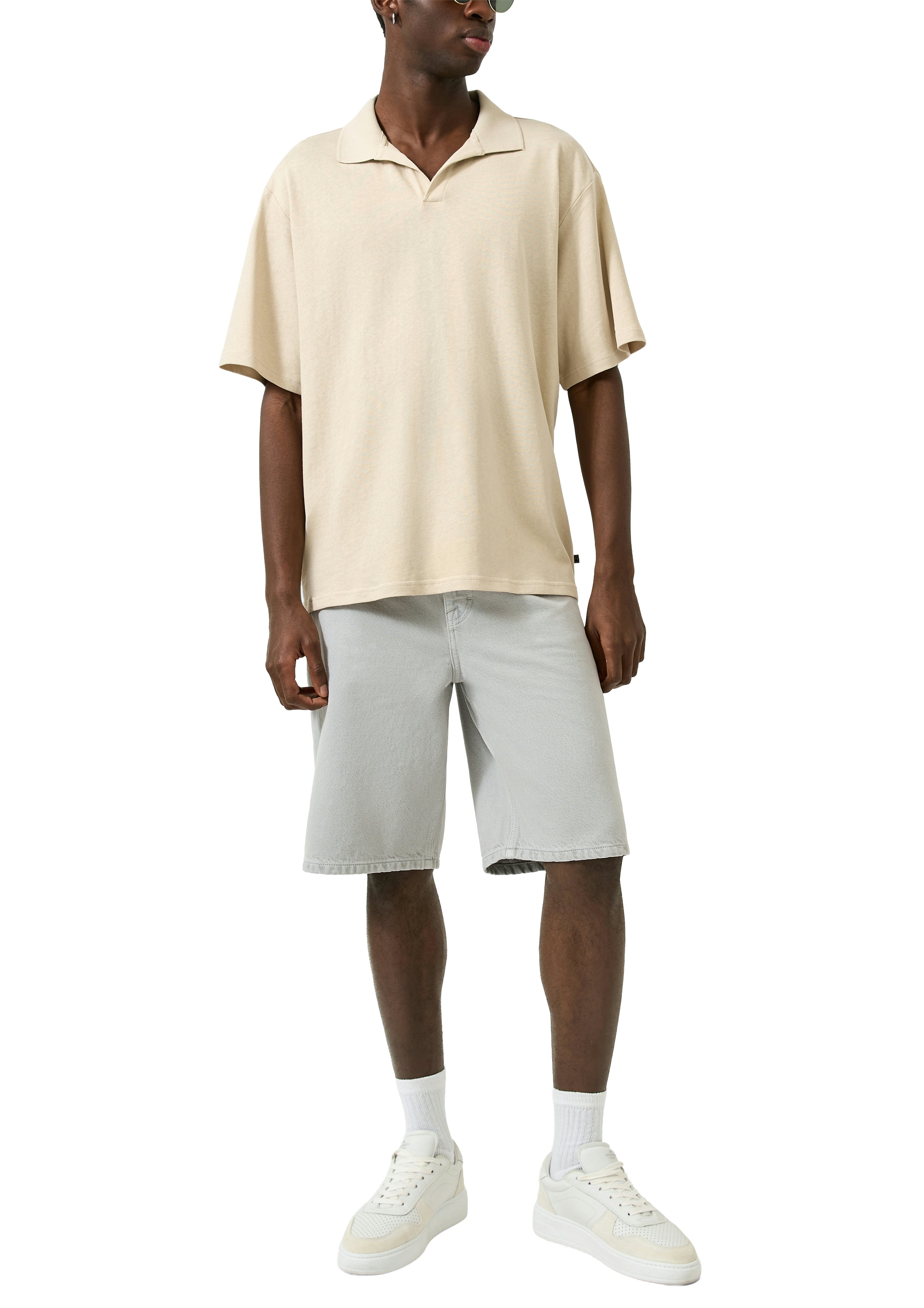 QS by S.Oliver Herren Polo-Shirts Grey/Black
