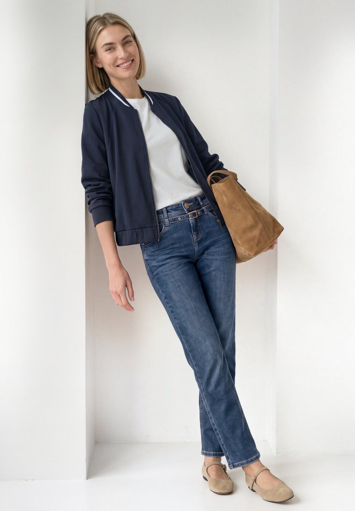 Street One Damen Hosen  Mid Blue