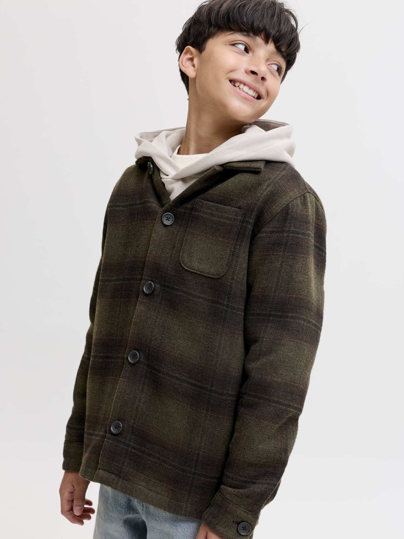 Jack & Jones Herren Hemden lang Olive Night/Che