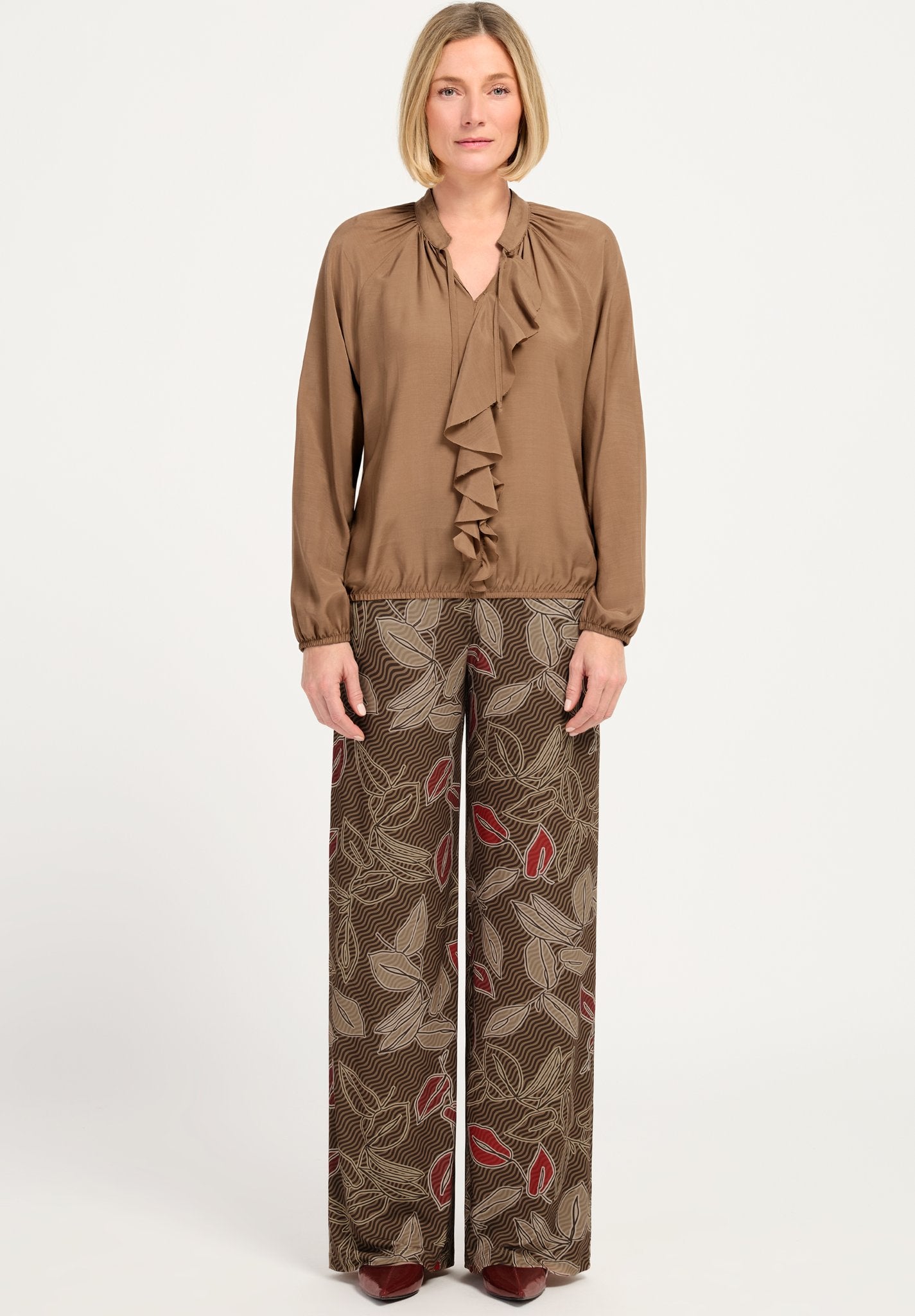 Bianca Damen Blusen Cognac