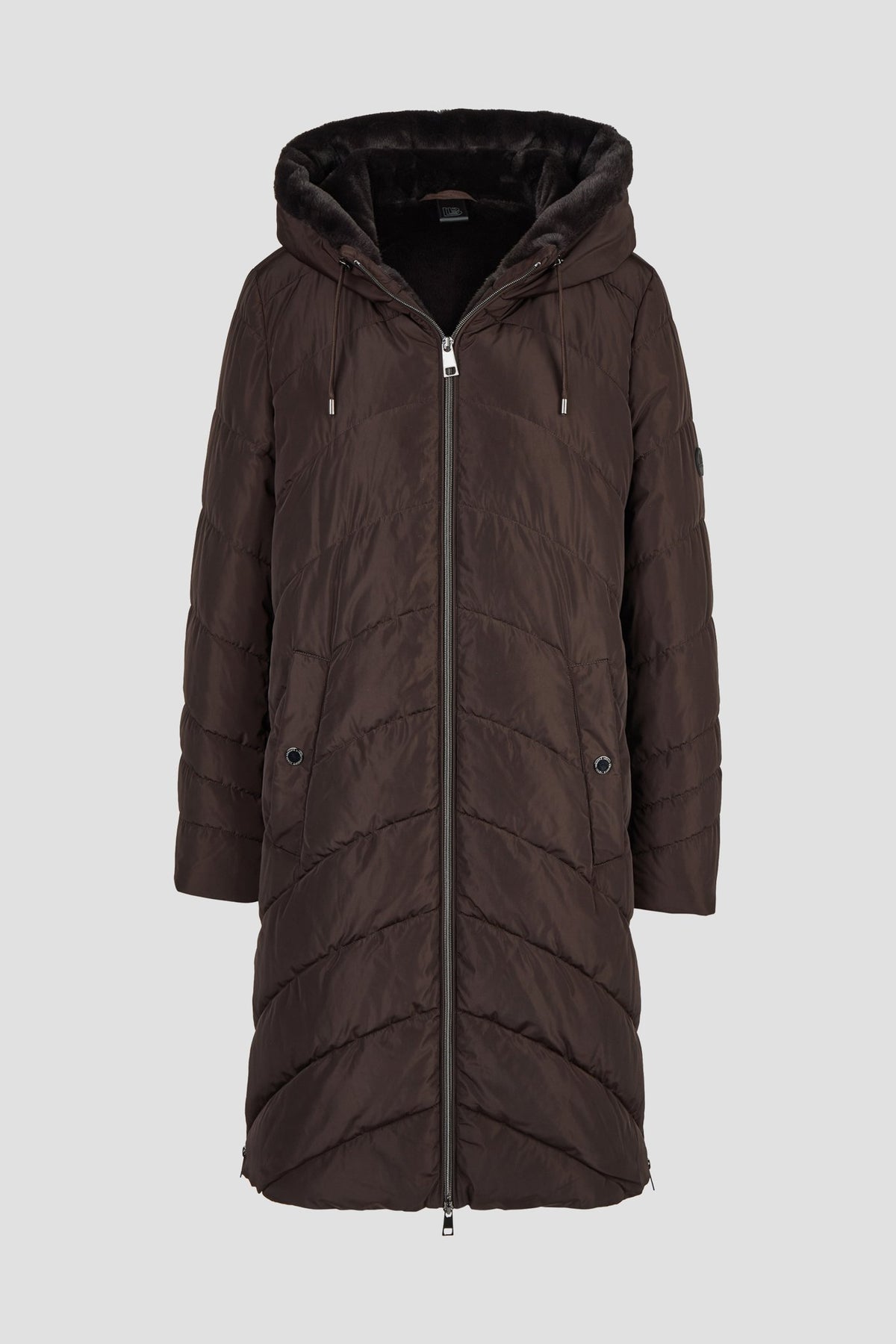 Lebek Damen Mantel  Dark Brown