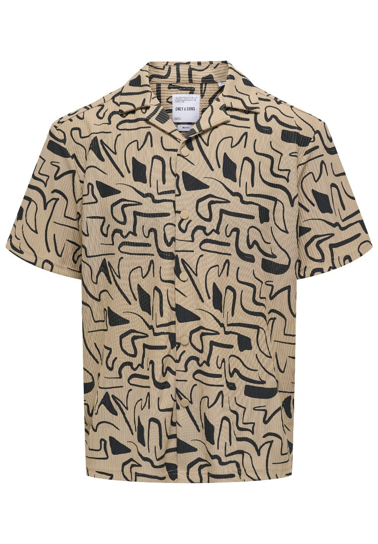 Only & Sons Herren Hemden lang Chinchilla/Blac
