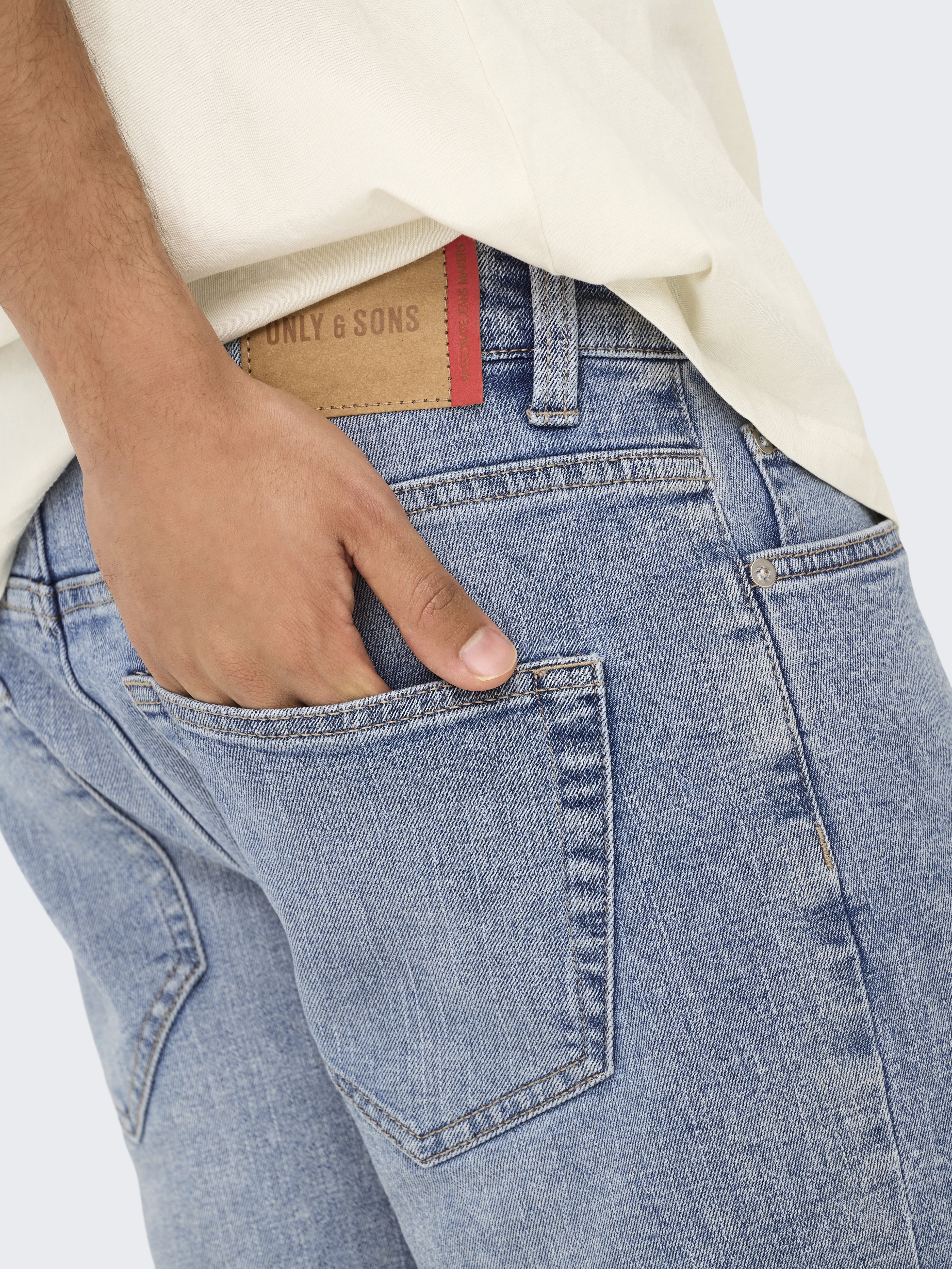 Only & Sons Herren Shorts Light Blue Deni